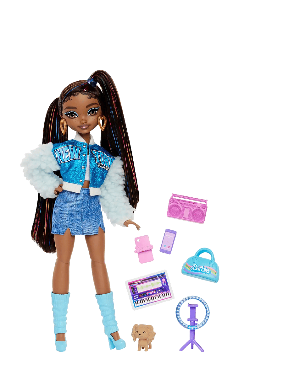Barbie - Dream Besties “Brooklyn” Fashion Doll with 8 Video & Music Themed Accessories - puppen - multicolor - 1
