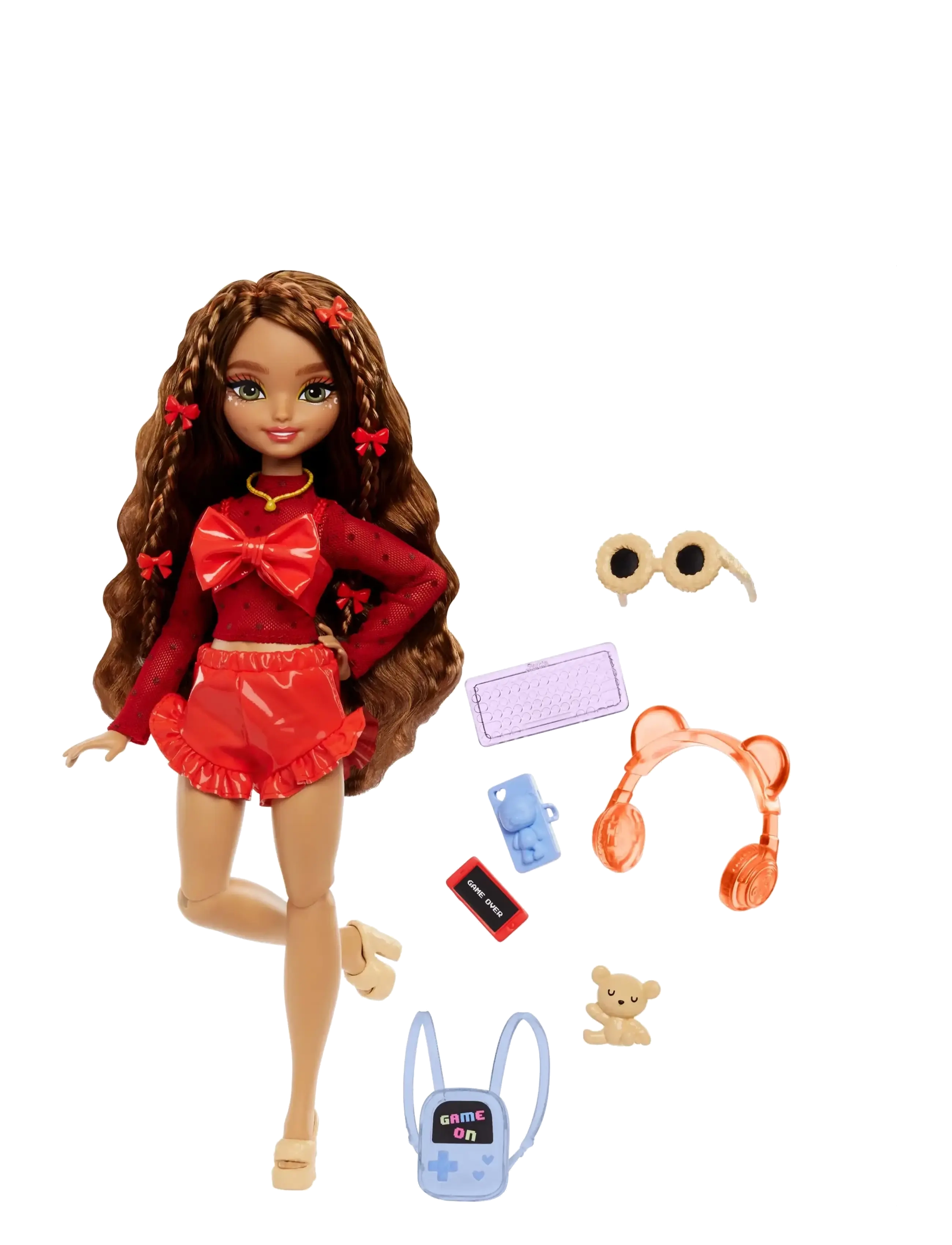 BARBIE Dream Besties Teresa Fashion Doll With Video Game Themed Accessoires, 10 Piece Count Patterned - One Size - Kinder