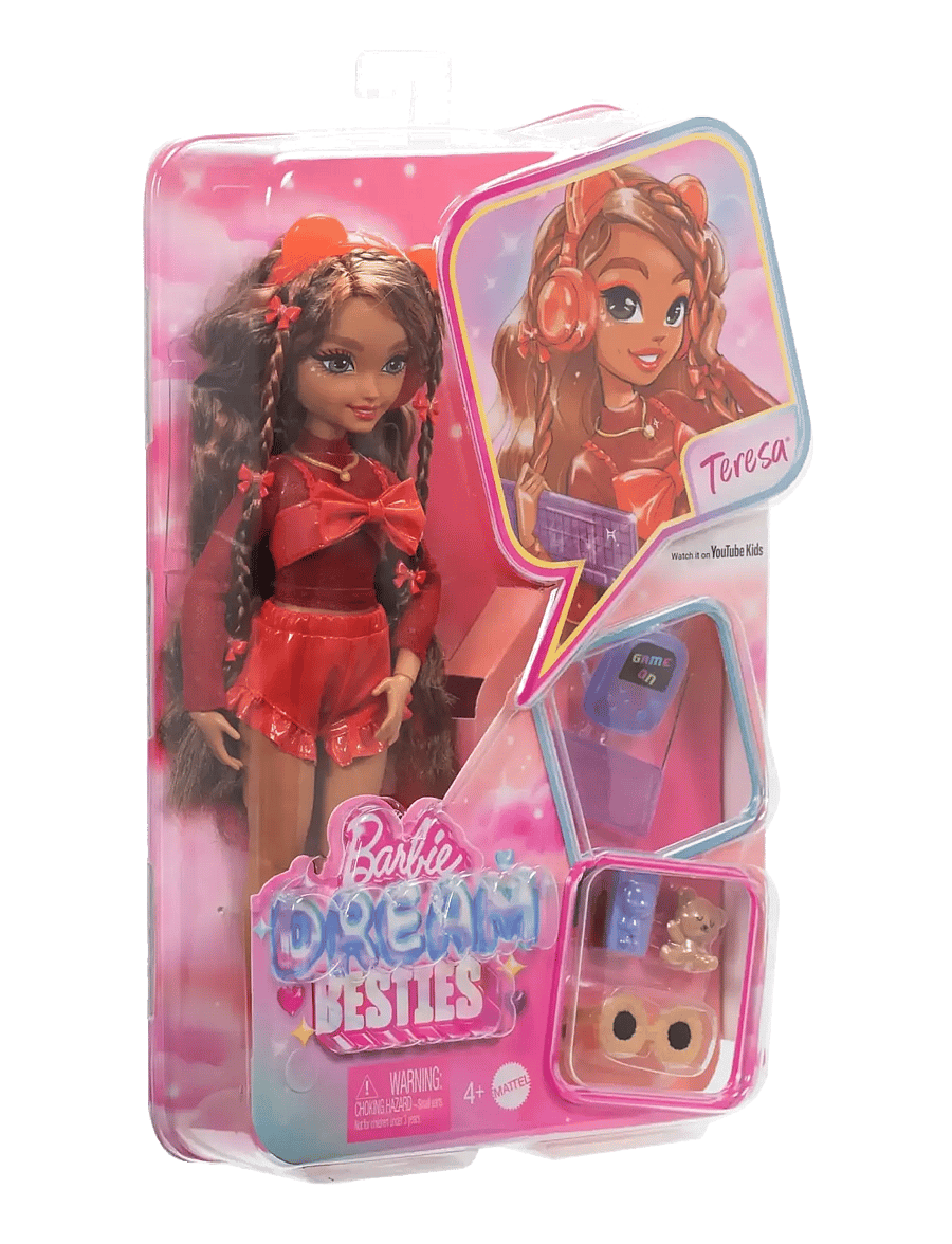 Barbie - Dream Besties Teresa Fashion Doll with Video Game Themed Accessories, 10 Piece Count - nukud - multicolor - 5