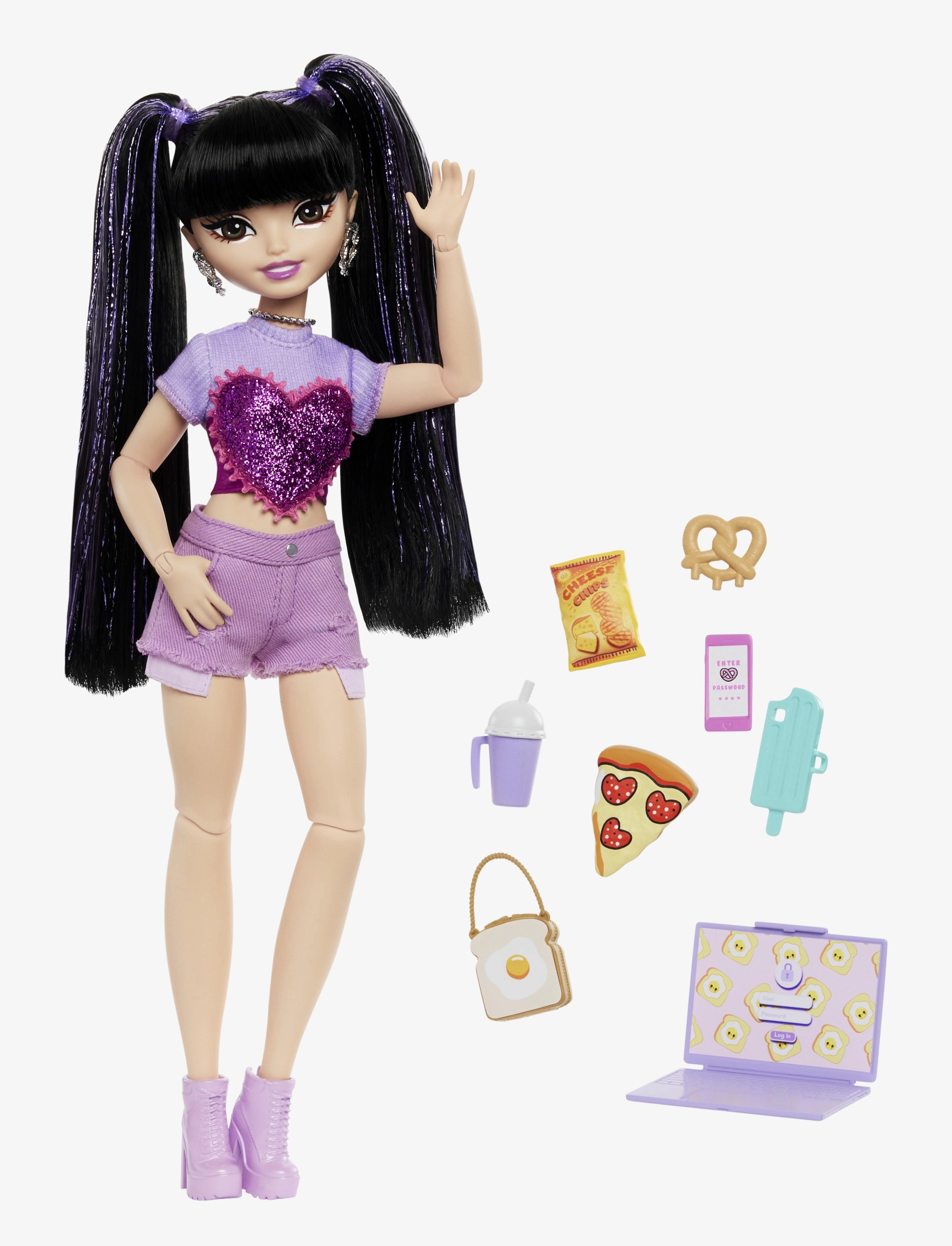 Barbie Dream Besties Renee Fashion Doll With 11 Food Themed Accessories, One Size, Dolls & Mehrfarbig/gemustert - Dolls, Kinder