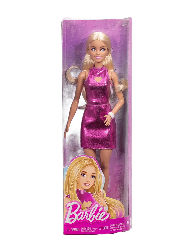 Barbie - Fashionistas Doll #230 in Metallic Pink Minidress with Heart Cut-Out, Blond Hair - puppen - multi color - 2