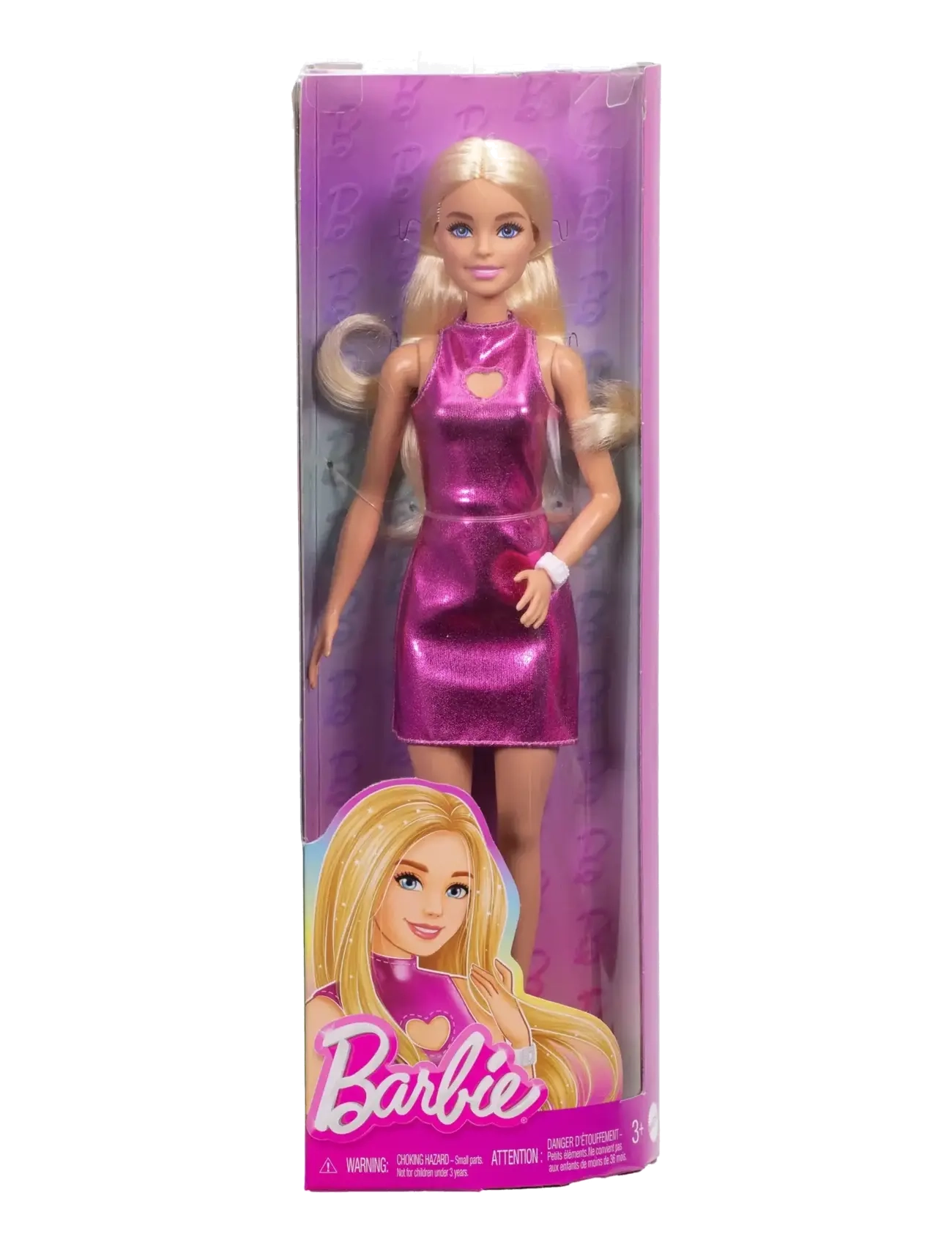 Barbie - Fashionistas Doll #230 in Metallic Pink Minidress with Heart Cut-Out, Blond Hair - poupées - multi color - 2