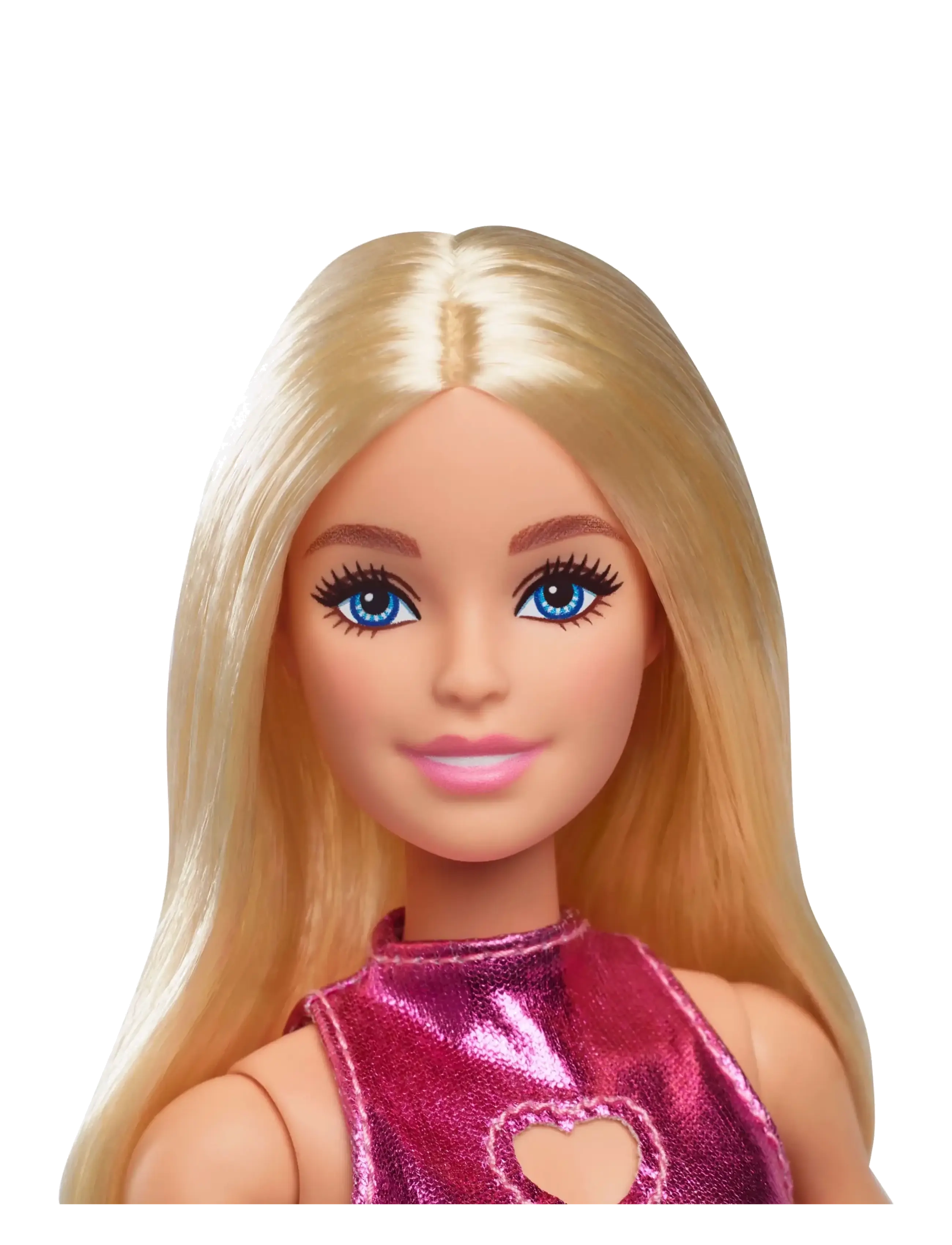 Barbie - Fashionistas Doll #230 in Metallic Pink Minidress with Heart Cut-Out, Blond Hair - poupées - multi color - 3