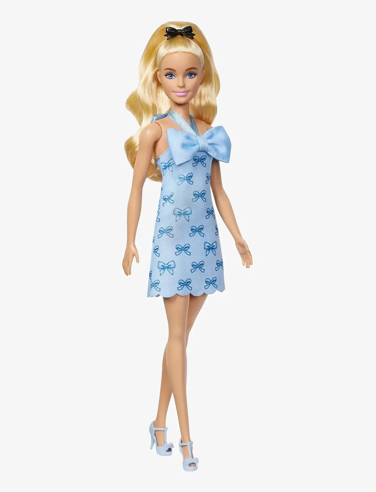 Barbie - Fashionistas Doll #237 in Blue Bow Halter Dress, Blonde Ponytail with Bow Accessory - puppen - multi color - 0