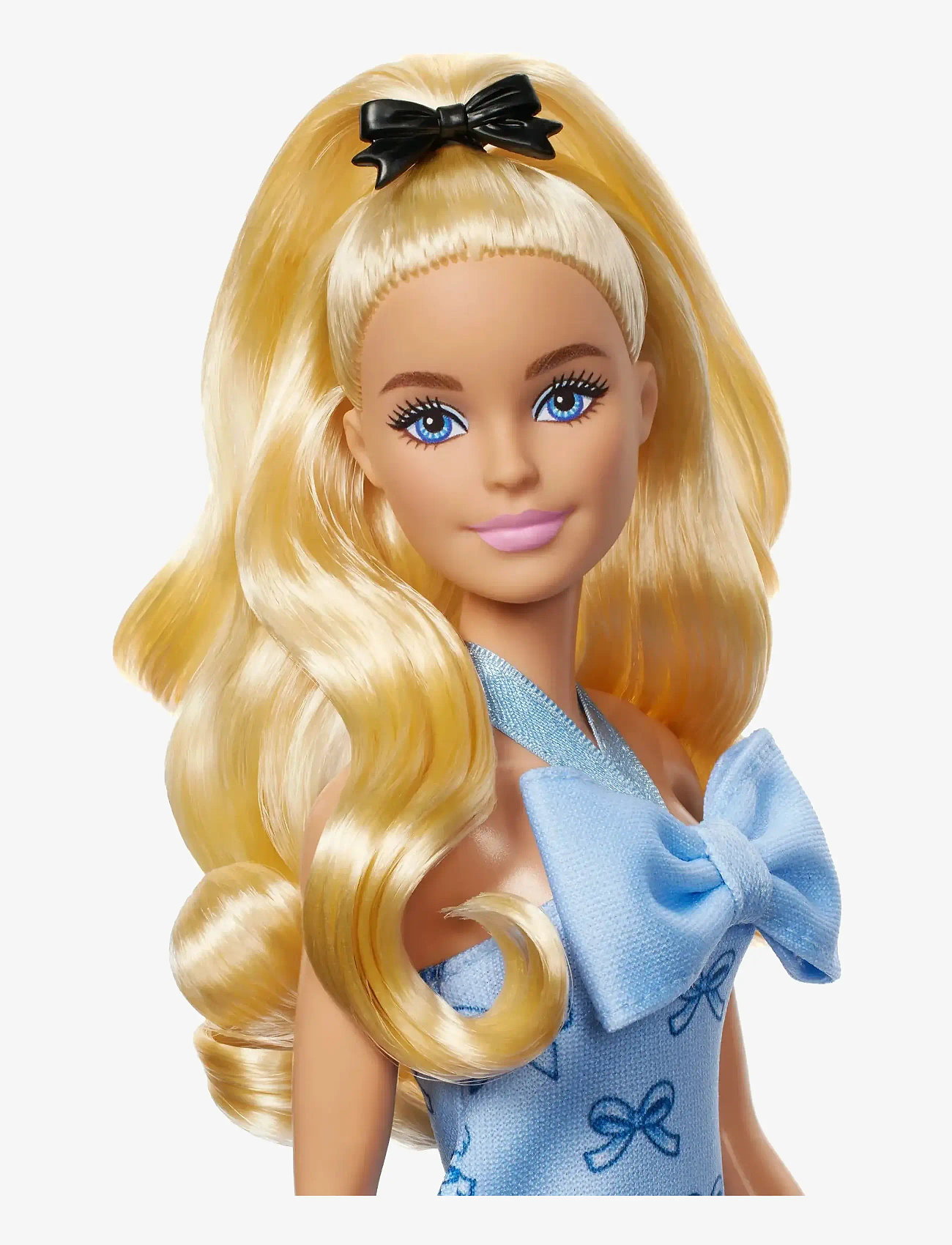 Barbie - Fashionistas Doll #237 in Blue Bow Halter Dress, Blonde Ponytail with Bow Accessory - puppen - multi color - 1
