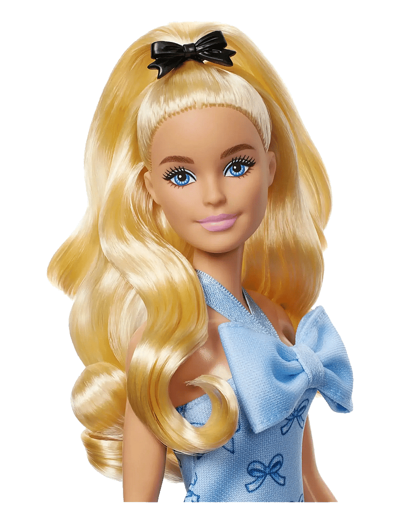 Barbie - Fashionistas Doll #237 in Blue Bow Halter Dress, Blonde Ponytail with Bow Accessory - puppen - multi color - 1
