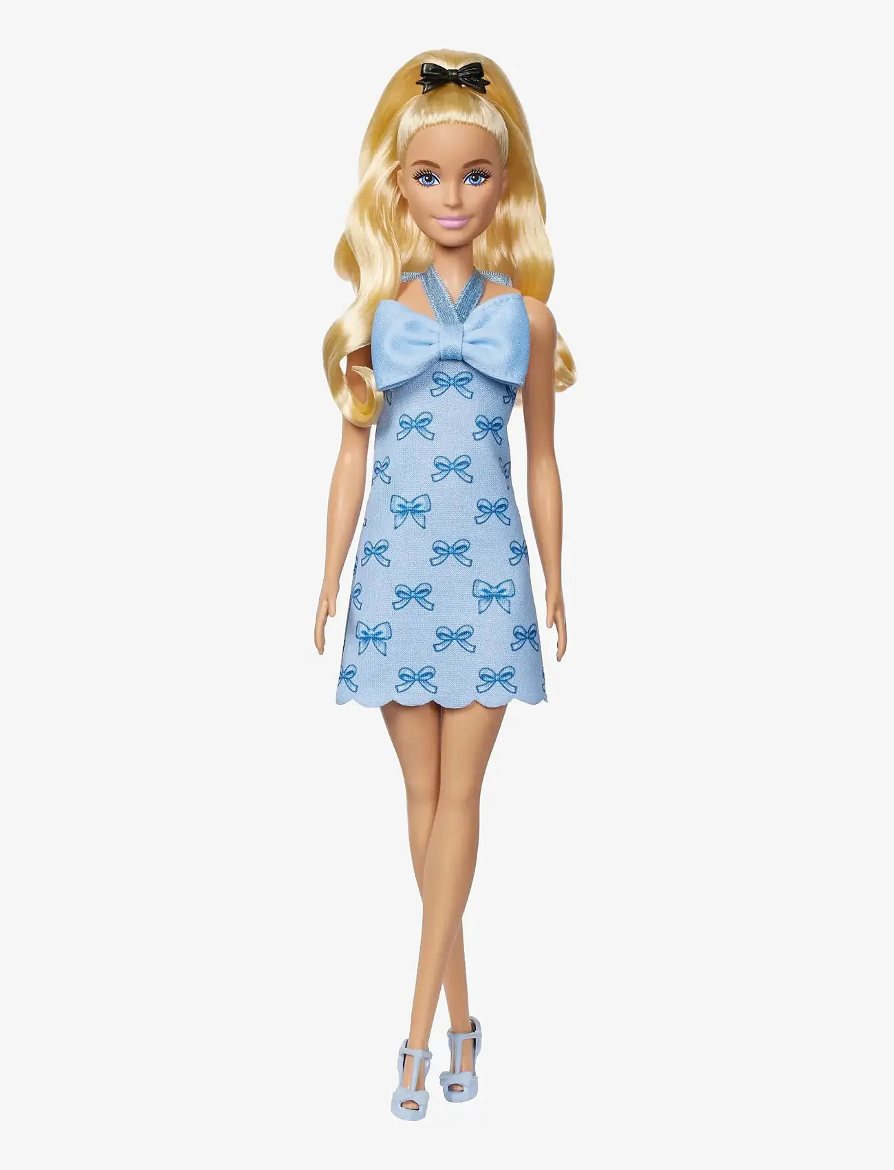 Barbie - Fashionistas Doll #237 in Blue Bow Halter Dress, Blonde Ponytail with Bow Accessory - puppen - multi color - 3