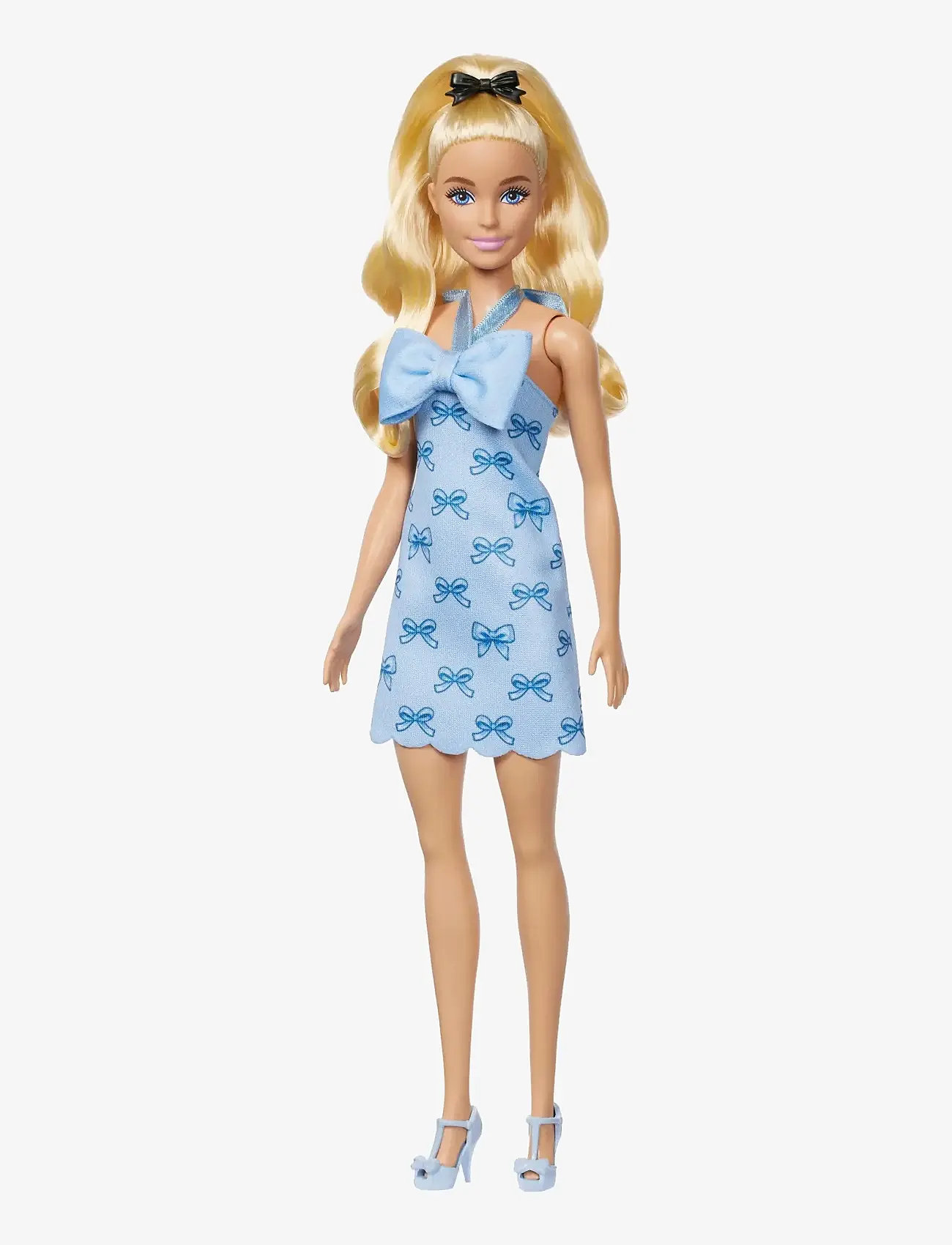 Barbie - Fashionistas Doll #237 in Blue Bow Halter Dress, Blonde Ponytail with Bow Accessory - puppen - multi color - 4