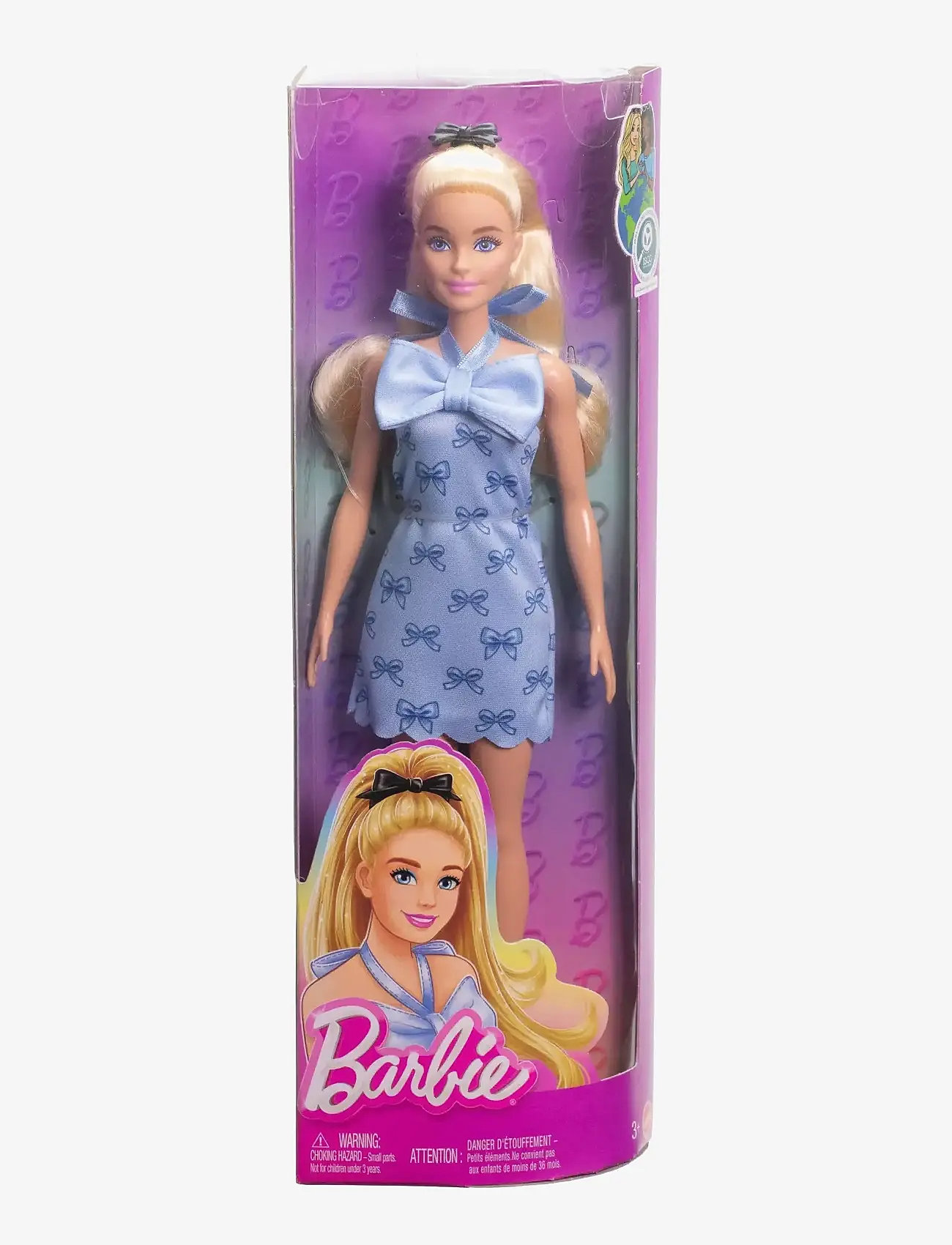Barbie - Fashionistas Doll #237 in Blue Bow Halter Dress, Blonde Ponytail with Bow Accessory - puppen - multi color - 5