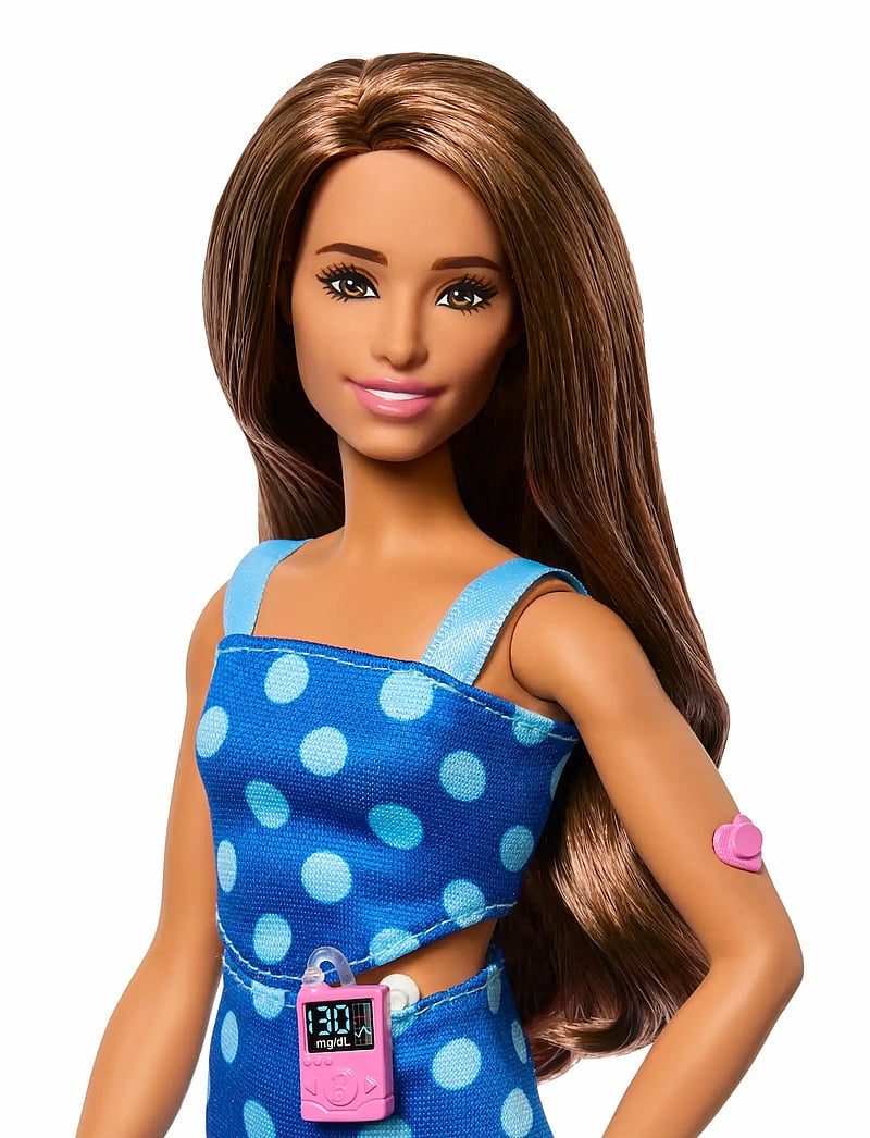 Barbie - Fashionistas Doll #242 Doll with Type 1 Diabetes in Polka Dot Outfit with Accessories - puppen - multi color - 5