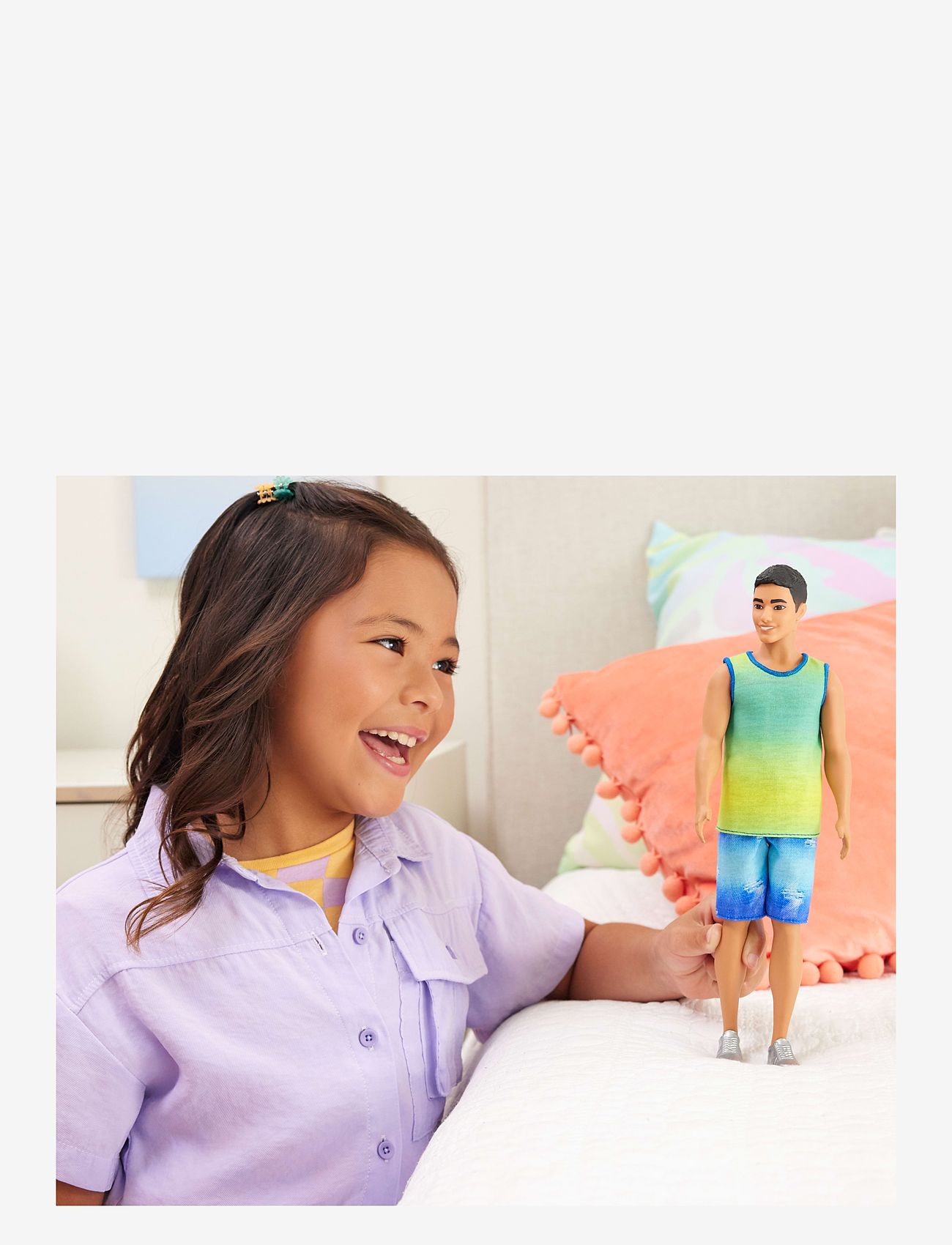 Barbie - Fashionistas Ken Doll #236 in Ombre Tank and Jean Shorts, Black Hair - dukker - multi color - 1