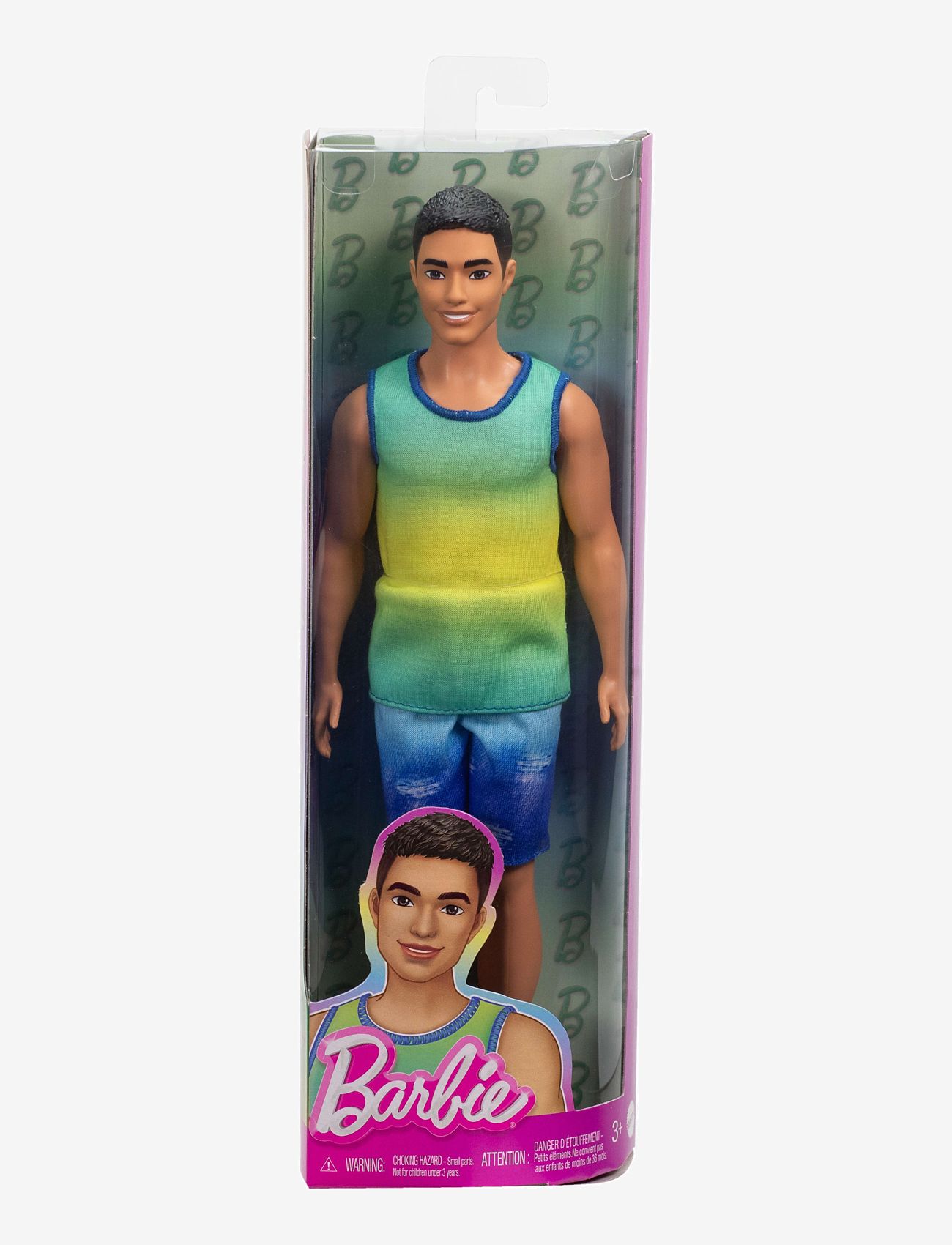 Barbie - Fashionistas Ken Doll #236 in Ombre Tank and Jean Shorts, Black Hair - dukker - multi color - 5