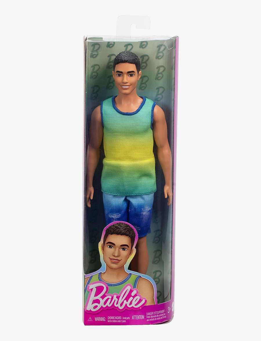 Barbie - Fashionistas Ken Doll #236 in Ombre Tank and Jean Shorts, Black Hair - puppen - multi color - 5