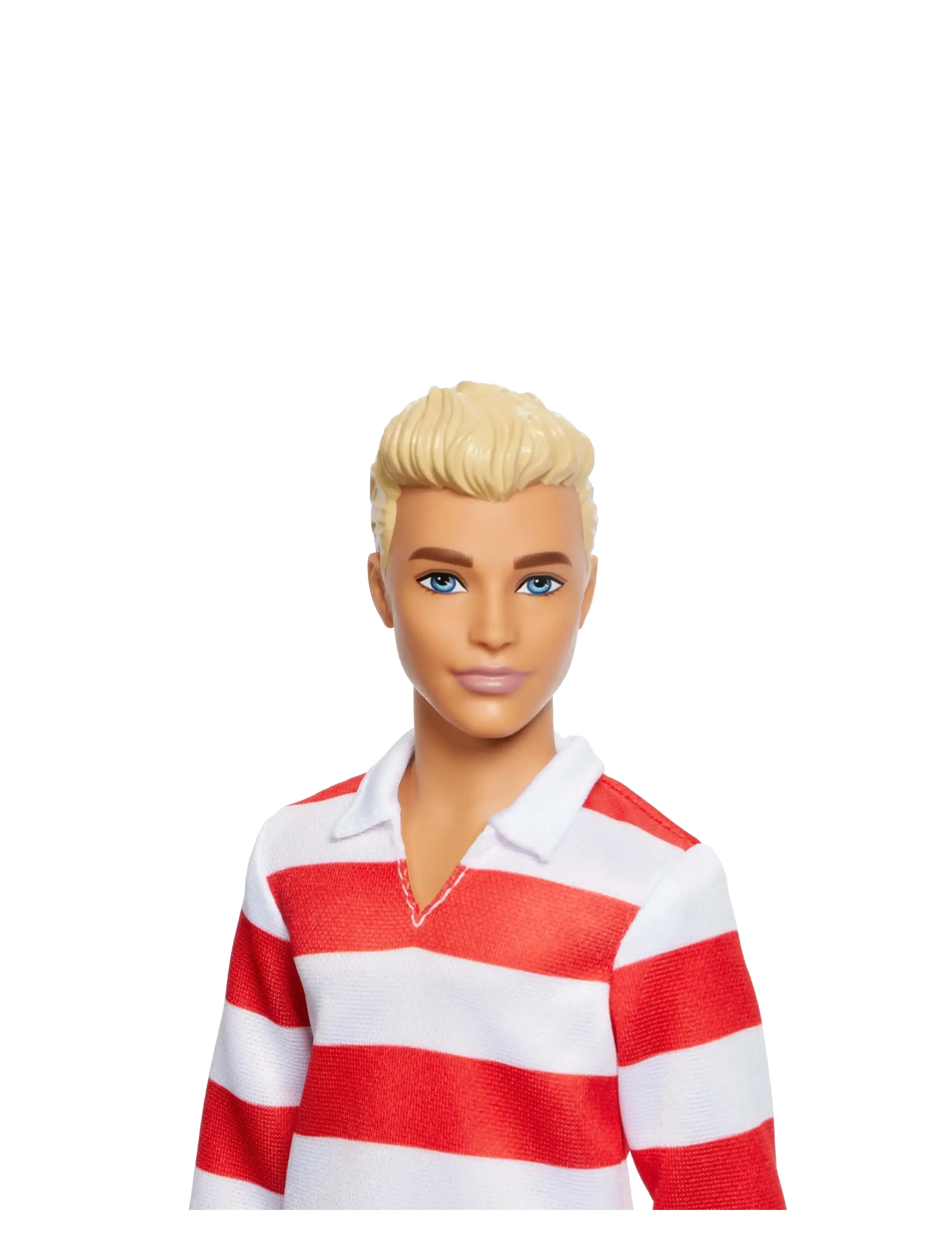 Barbie - Fashionistas Ken Doll #241 in Red Striped Top and Pink Shorts with White Sneakers, Blonde - poupées - multi color - 1