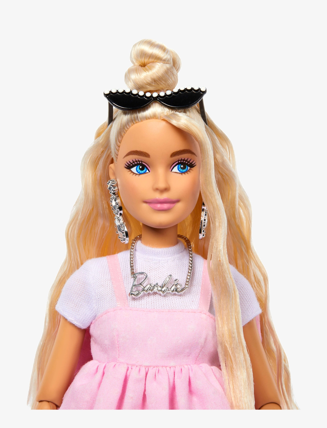 Barbie - Deluxe Style Doll #3 in Pastel Pink core Dress with Oversized Bow, Blond Hair - dockor - multi color - 2