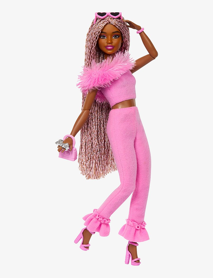 Barbie - Fashionistas Deluxe Style Doll #4 in Soft Pink Jumpsuit, Pink and Brown Braided Hair - multi color - 0