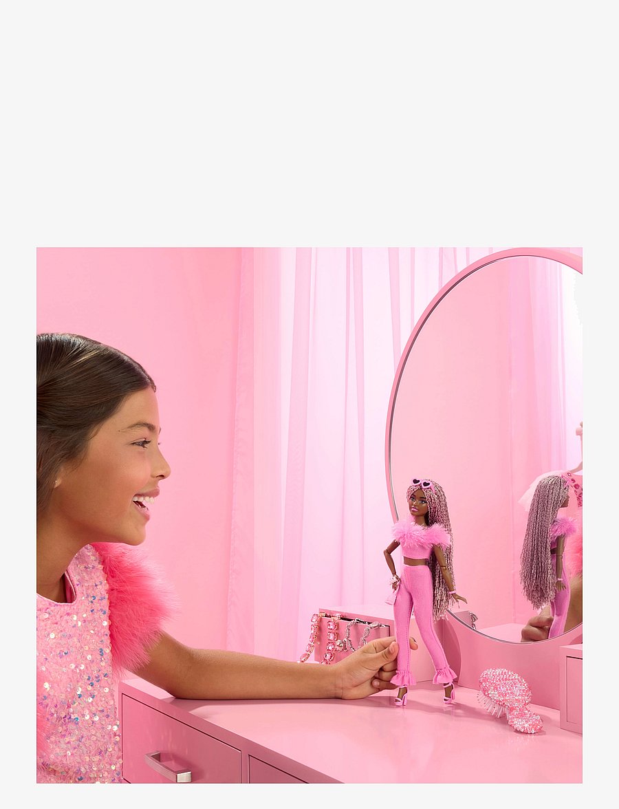 Barbie - Fashionistas Deluxe Style Doll #4 in Soft Pink Jumpsuit, Pink and Brown Braided Hair - multi color - 1