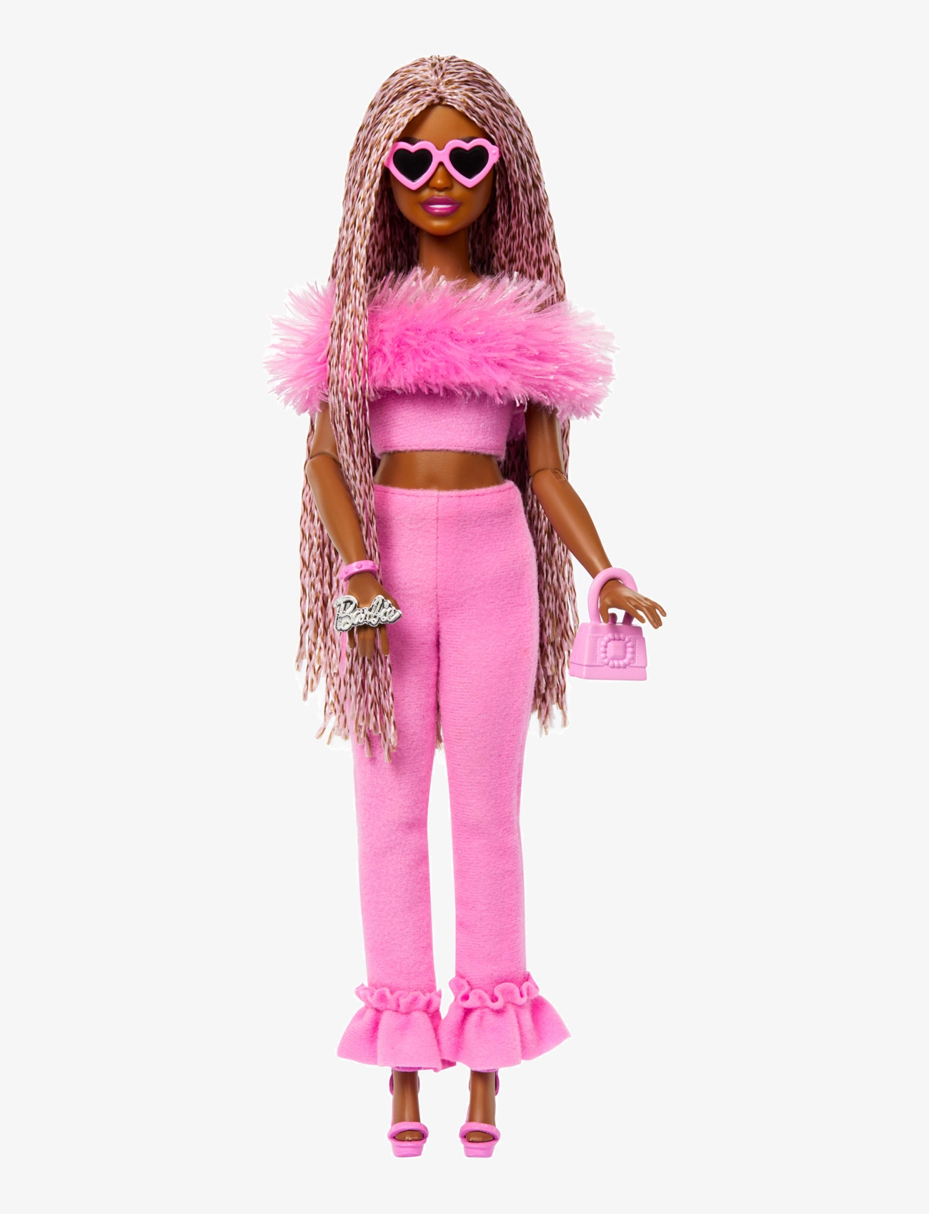 Barbie - Fashionistas Deluxe Style Doll #4 in Soft Pink Jumpsuit, Pink and Brown Braided Hair - multi color - 4