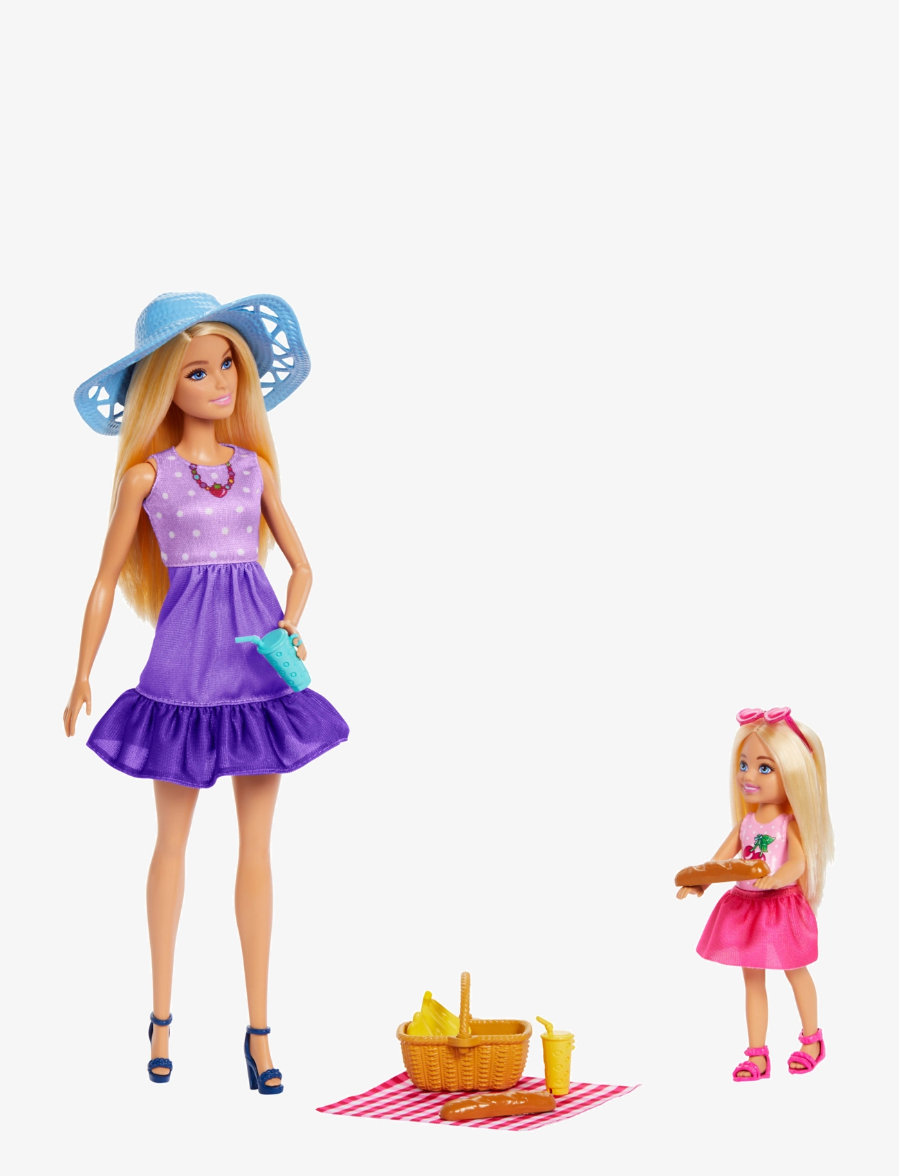 Barbie Chelsea Family & Friends Dolls Accessories, Picnic-Themed Playset With 2 9 Pieces, One Size, Mehrfarbig/gemustert - Dolls, Kinder