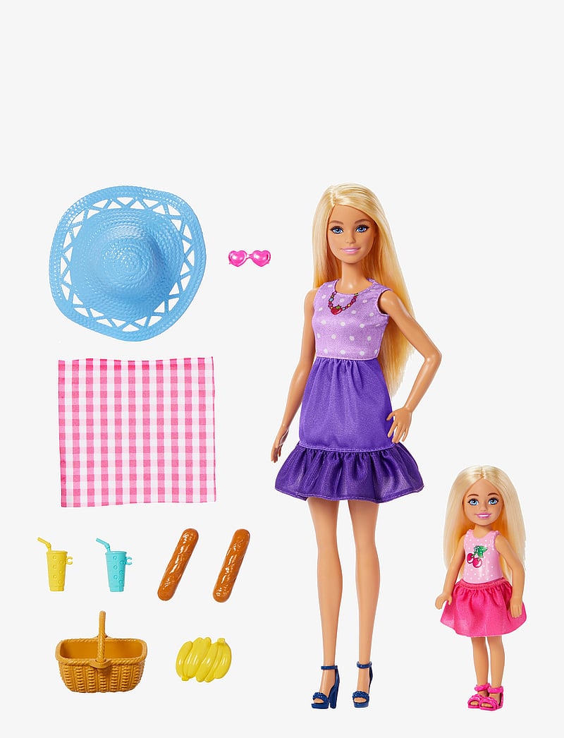 Barbie - Chelsea Family & Friends Dolls & Accessories, Picnic-Themed Playset with 2 Dolls & 9 Pieces - madalaimad hinnad - multi color - 4