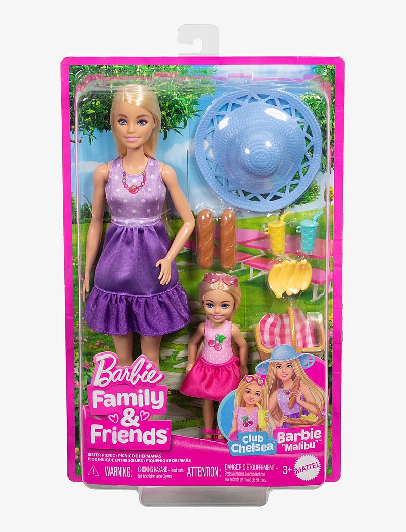 Barbie - Chelsea Family & Friends Dolls & Accessories, Picnic-Themed Playset with 2 Dolls & 9 Pieces - madalaimad hinnad - multi color - 5