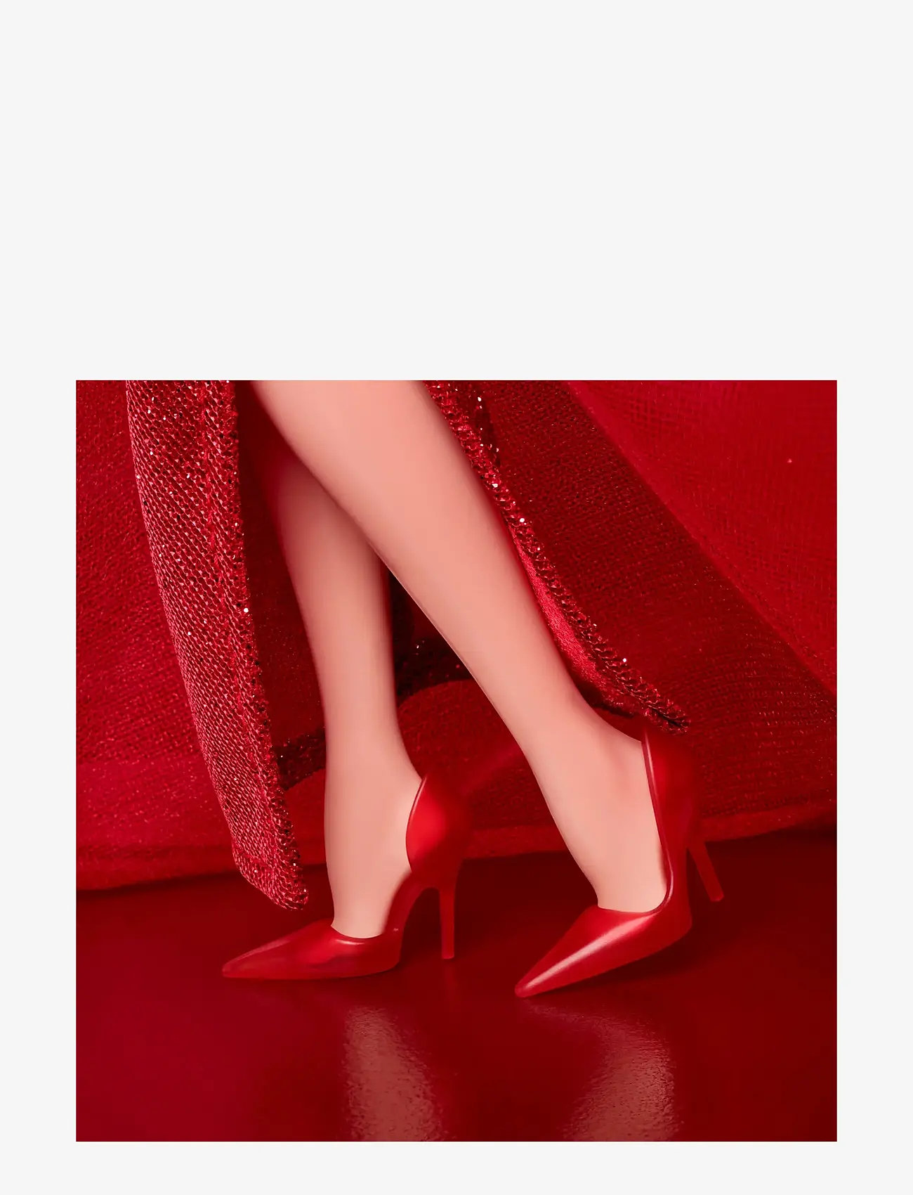 Barbie - Signature Collectible Doll for Mattel 80th Anniversary, Glittery Red Tulle Gown, Blonde Hair - nuket - multi color - 4