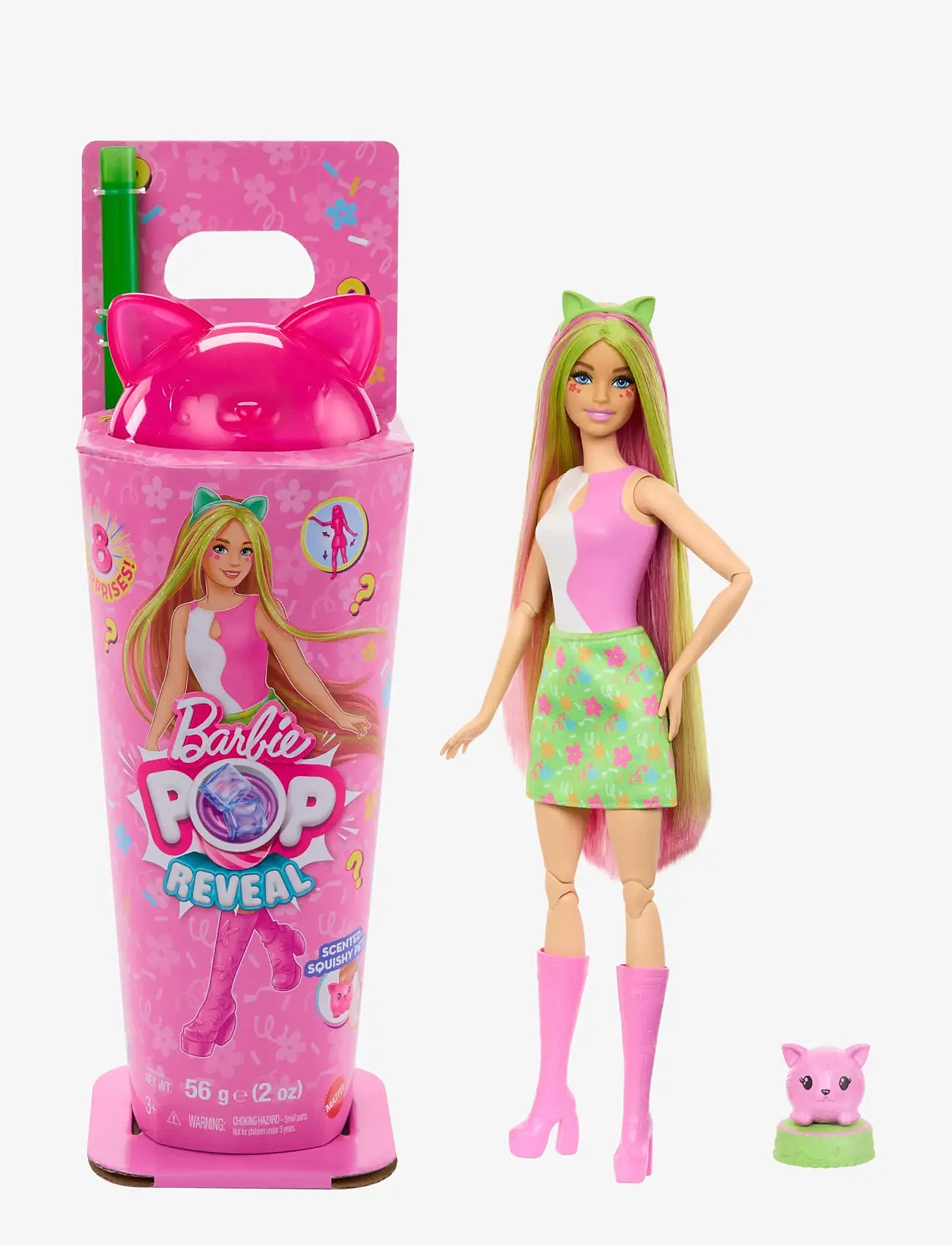 Barbie - Pop Reveal Shakes Series Doll & Accessories Set, Scented Cute Kitten Fashion Doll - dolls - multi color - 1