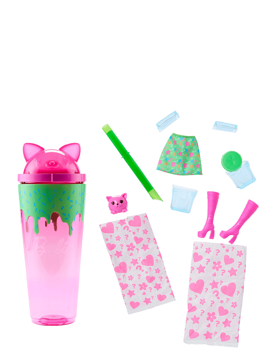 Barbie - Pop Reveal Shakes Series Doll & Accessories Set, Scented Cute Kitten Fashion Doll - nukud - multi color - 3