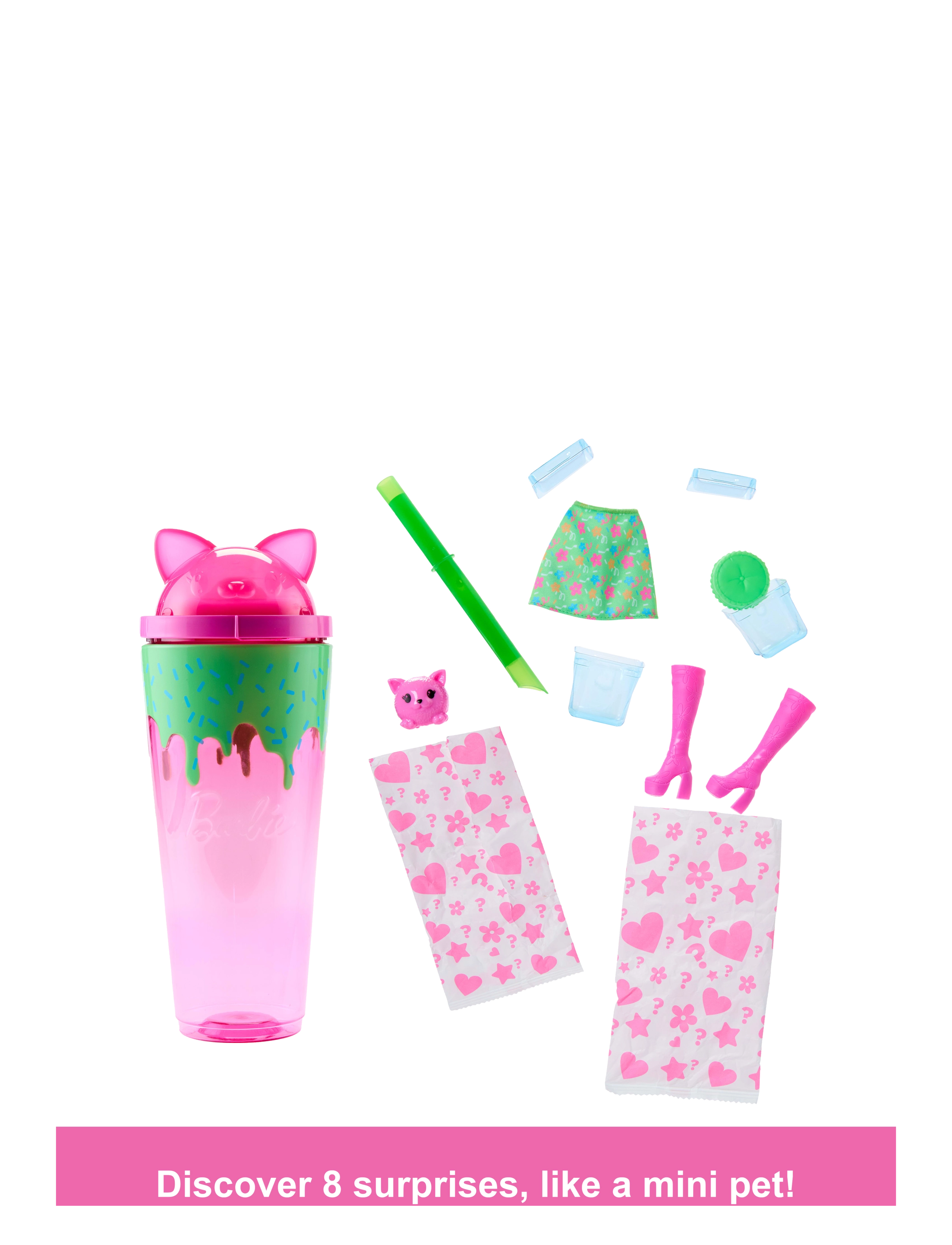 Barbie - Pop Reveal Shakes Series Doll & Accessories Set, Scented Cute Kitten Fashion Doll - dockor - multi color - 5