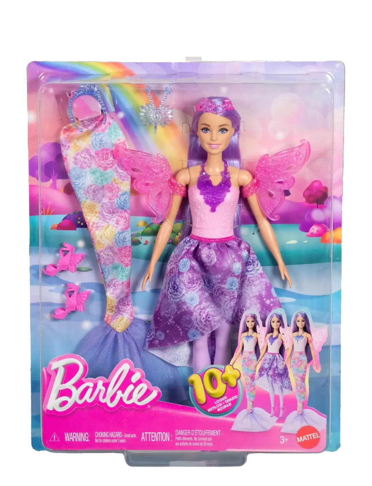 Barbie - Doll Fantasy Fashion Pack with Accessories Including Mermaid Tail, Fairy Wings, & Necklaces - nukud - multi color - 1