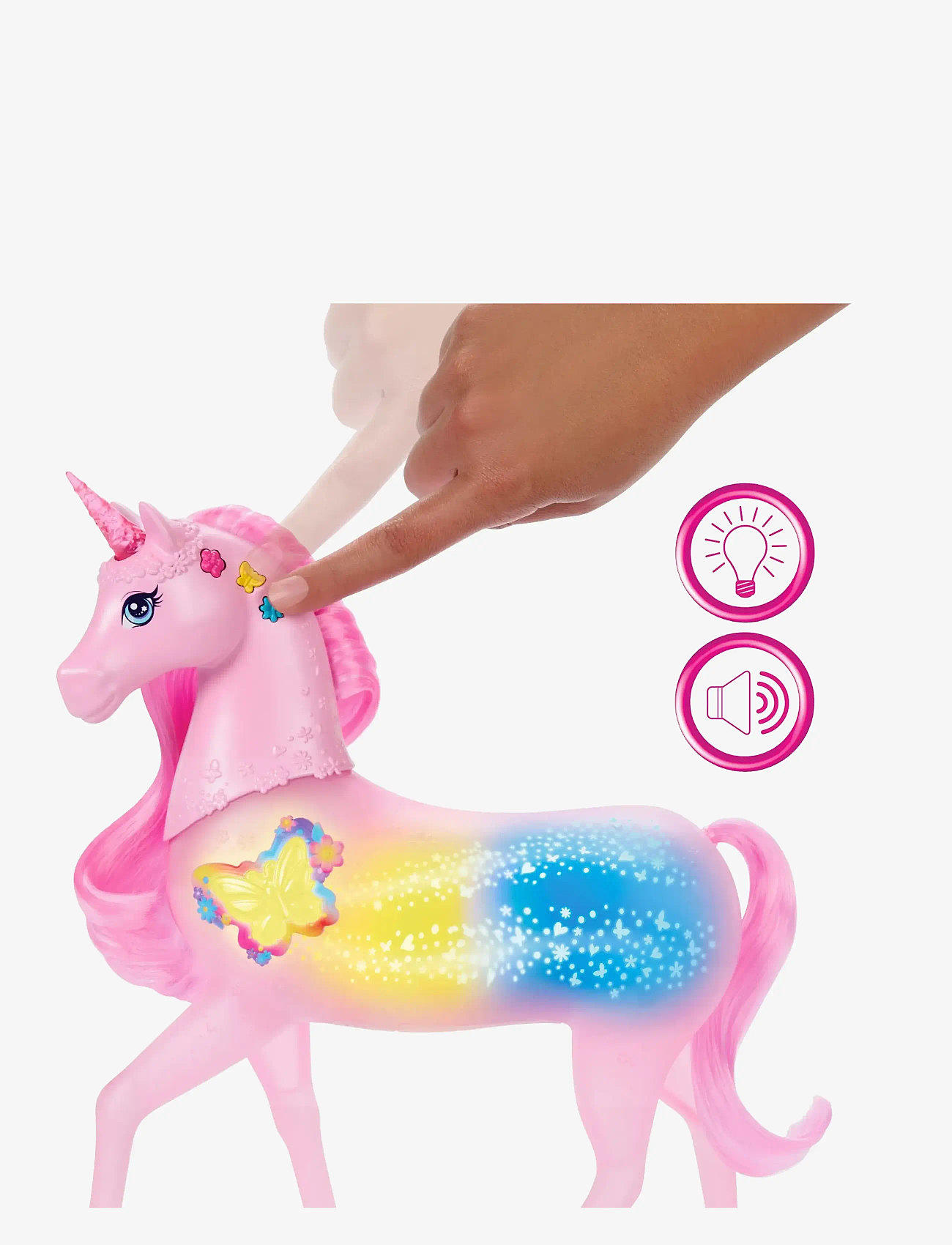 Barbie - Sparkle Lights Toy Unicorn with 20 Interactive Combos of Lights, Sounds & Music - dyr - multi color - 2