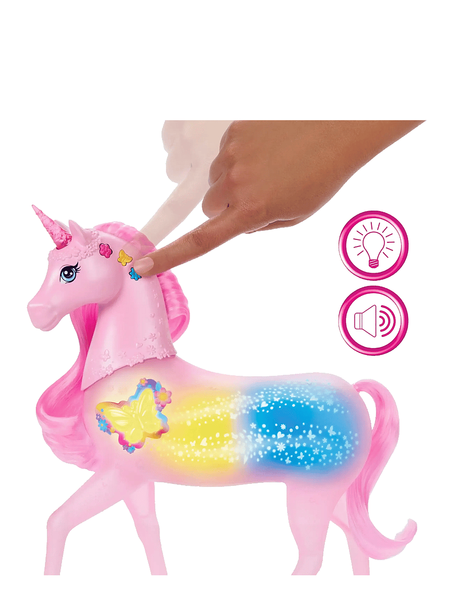 Barbie - Sparkle Lights Toy Unicorn with 20 Interactive Combos of Lights, Sounds & Music - zwierzęta - multi color - 2