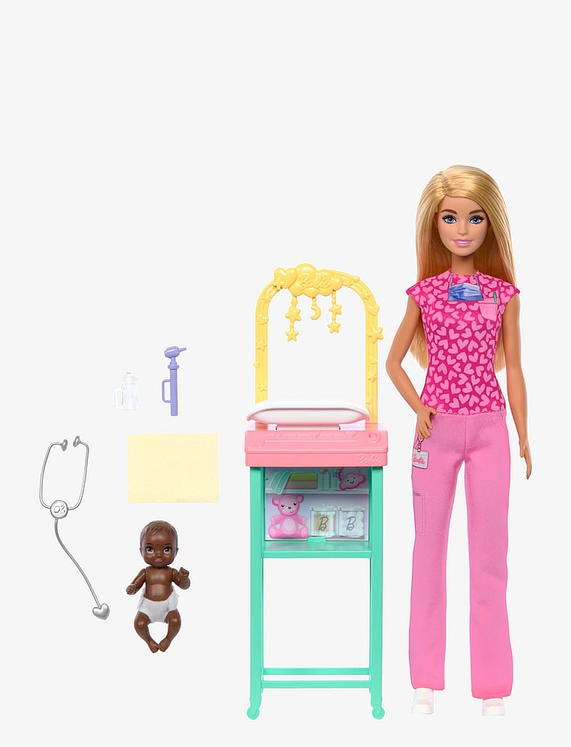 Barbie - Baby Doctor Doll with Blonde Fashion Doll, 1 Baby Doll, Furniture & Accessories - puppen - multi color - 2