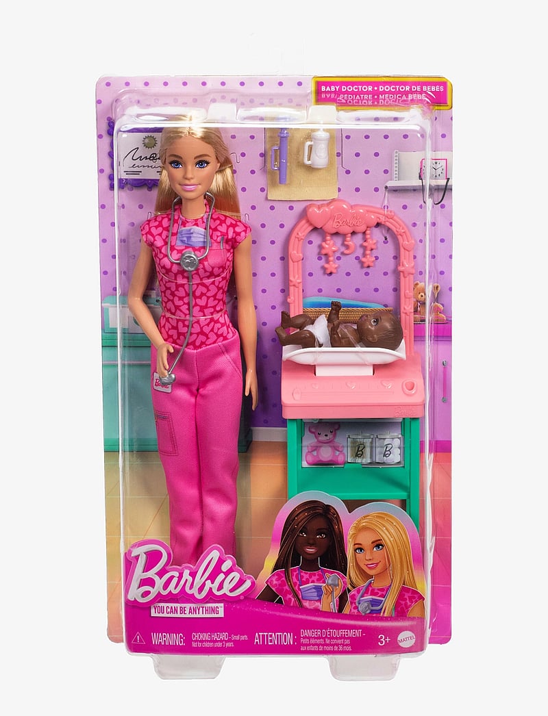 Barbie - Baby Doctor Doll with Blonde Fashion Doll, 1 Baby Doll, Furniture & Accessories - puppen - multi color - 3