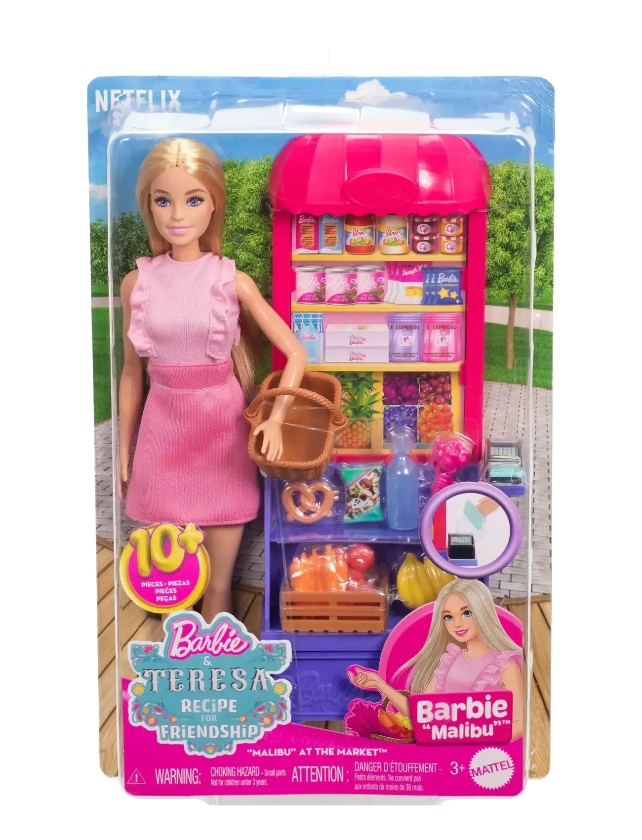 Barbie - and Teresa Recipe for Friendship Malibu at the Market Doll & Playset with 11 Accessories - dockor - multi color - 3