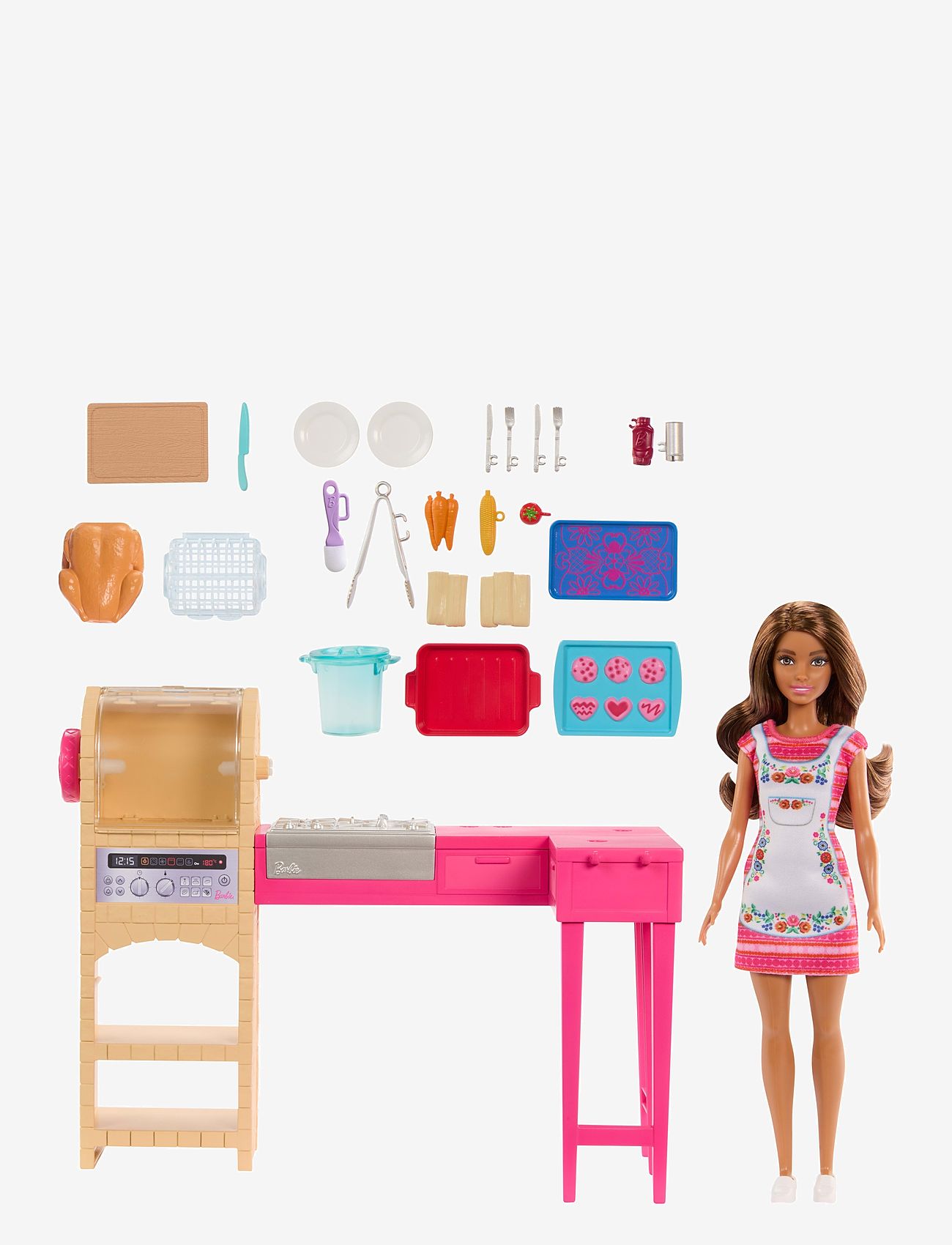 Barbie - and Teresa Recipe for Friendship Teresa Doll & Kitchen Playset with 20+ Accessories - lekset - multi color - 1
