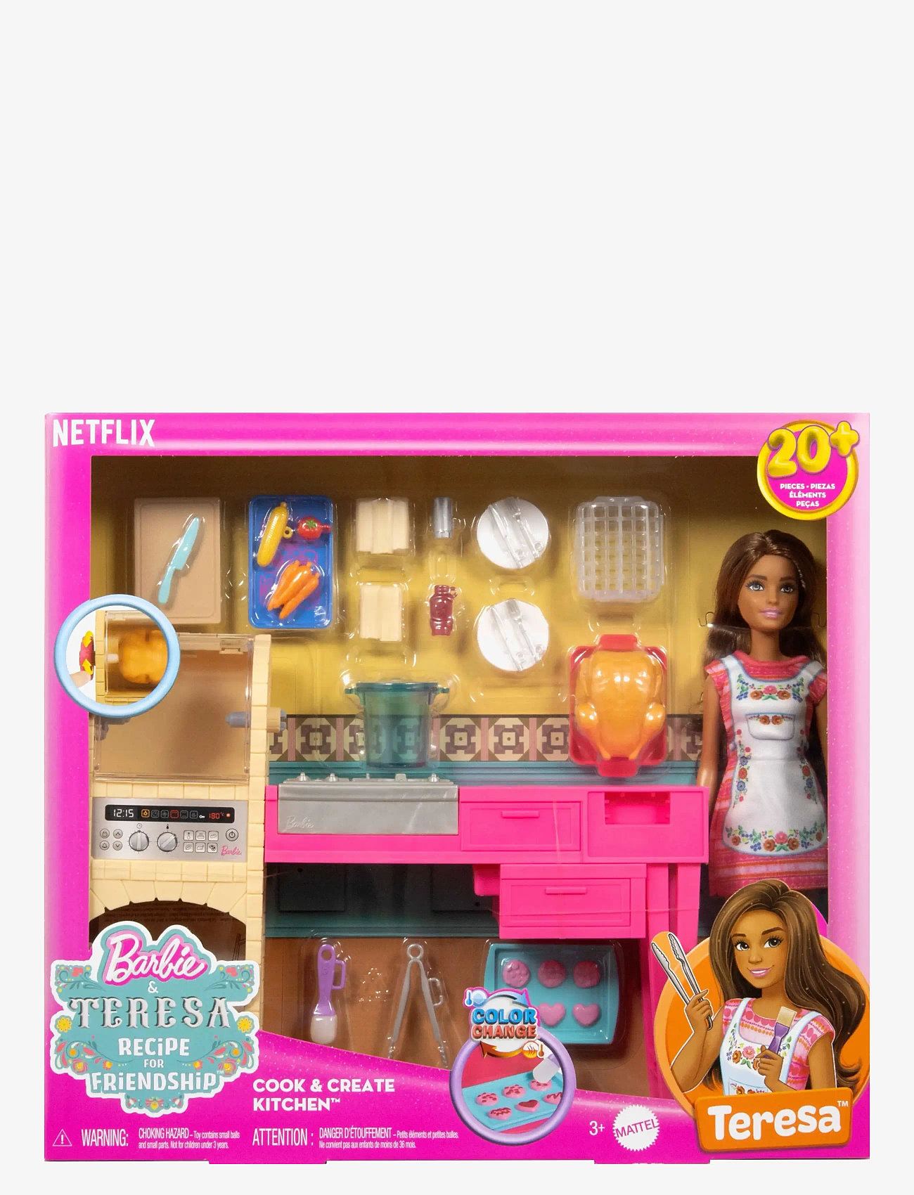 Barbie - and Teresa Recipe for Friendship Teresa Doll & Kitchen Playset with 20+ Accessories - lekset - multi color - 3