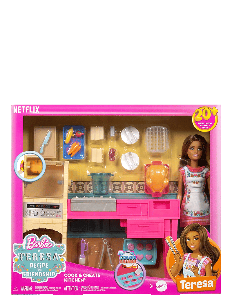 Barbie - and Teresa Recipe for Friendship Teresa Doll & Kitchen Playset with 20+ Accessories - spiel-sets - multi color - 3