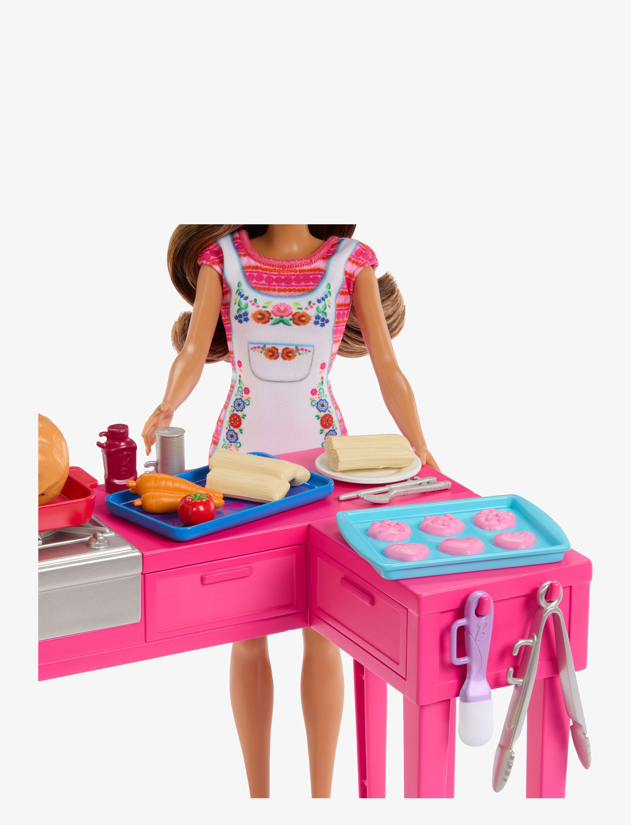 Barbie - and Teresa Recipe for Friendship Teresa Doll & Kitchen Playset with 20+ Accessories - barbie leksaker - multi color - 4