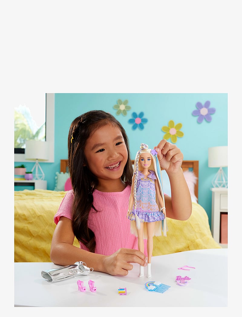 Barbie - Fun & Fancy Doll & Accessories, Blonde Fashion Doll with Extra-Long Hair & 2 Looks - nukud - multi color - 1