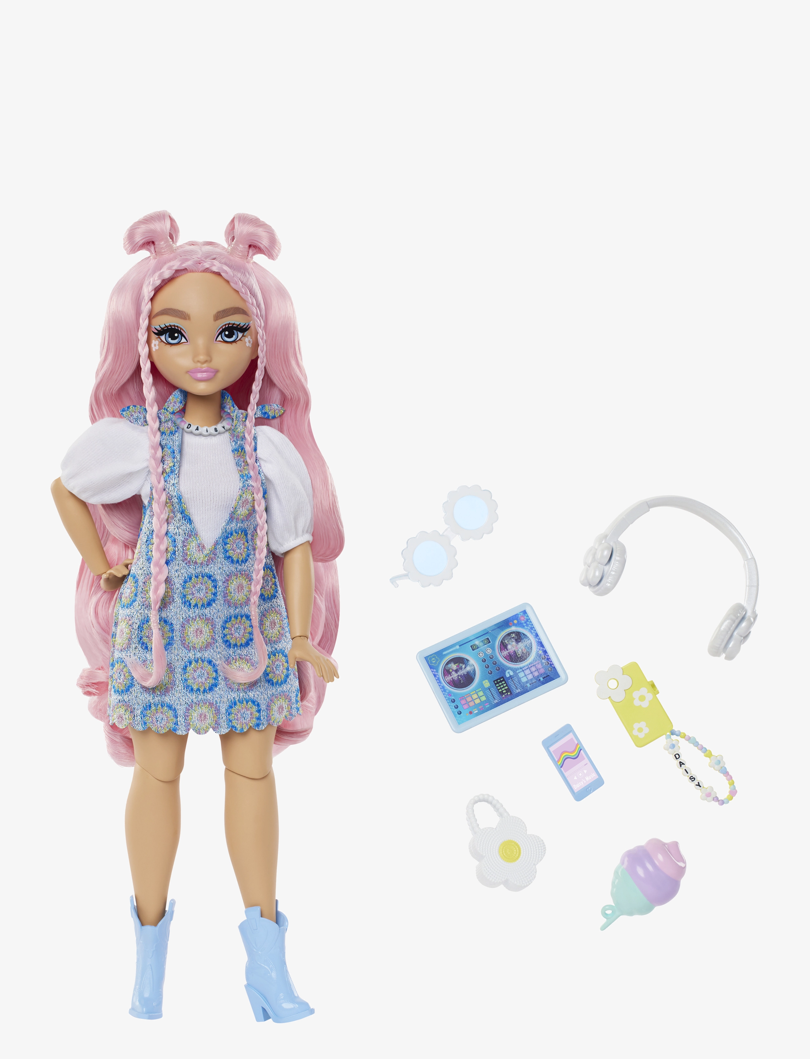 Barbie - Dream Besties Daisy Jean Fashion Doll with 9 DJ & Music Themed Accessories - laveste priser - multi color - 2
