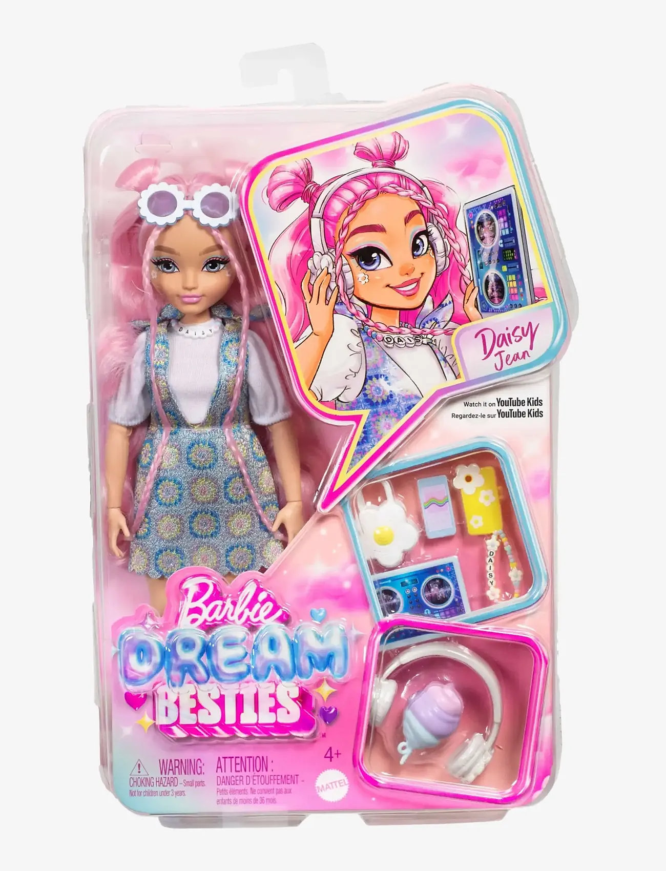 Barbie - Dream Besties Daisy Jean Fashion Doll with 9 DJ & Music Themed Accessories - dukker - multi color - 5