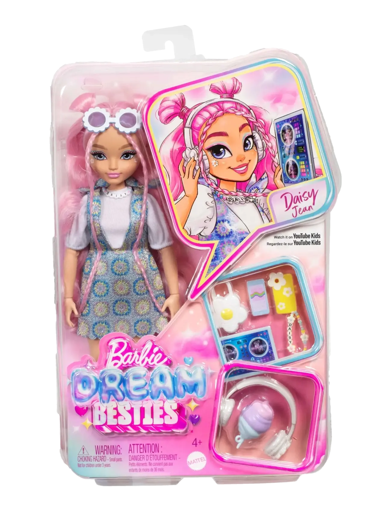 Barbie - Dream Besties Daisy Jean Fashion Doll with 9 DJ & Music Themed Accessories - laveste priser - multi color - 5