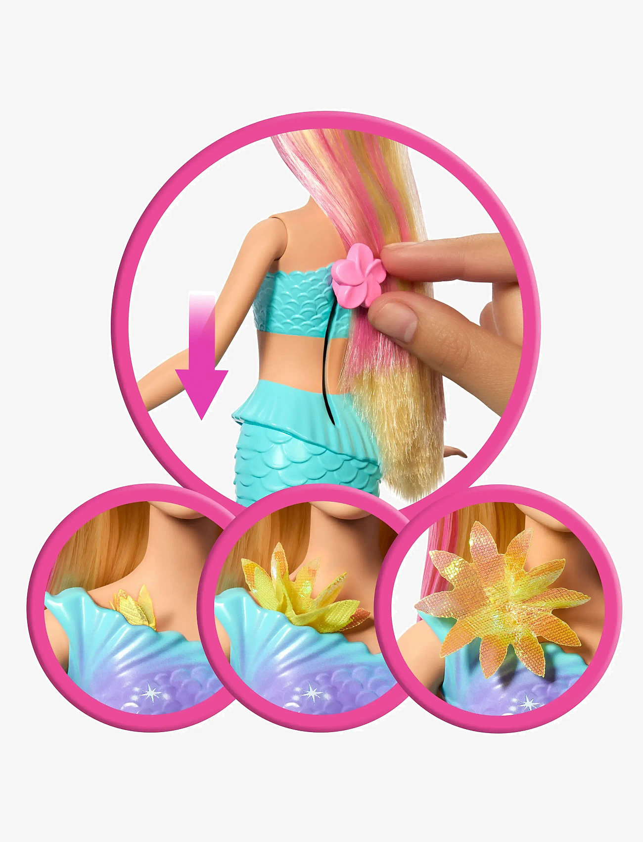 Barbie - Barbie Fantasy Flower Magic Mermaid 1 - dockor - multi color - 4