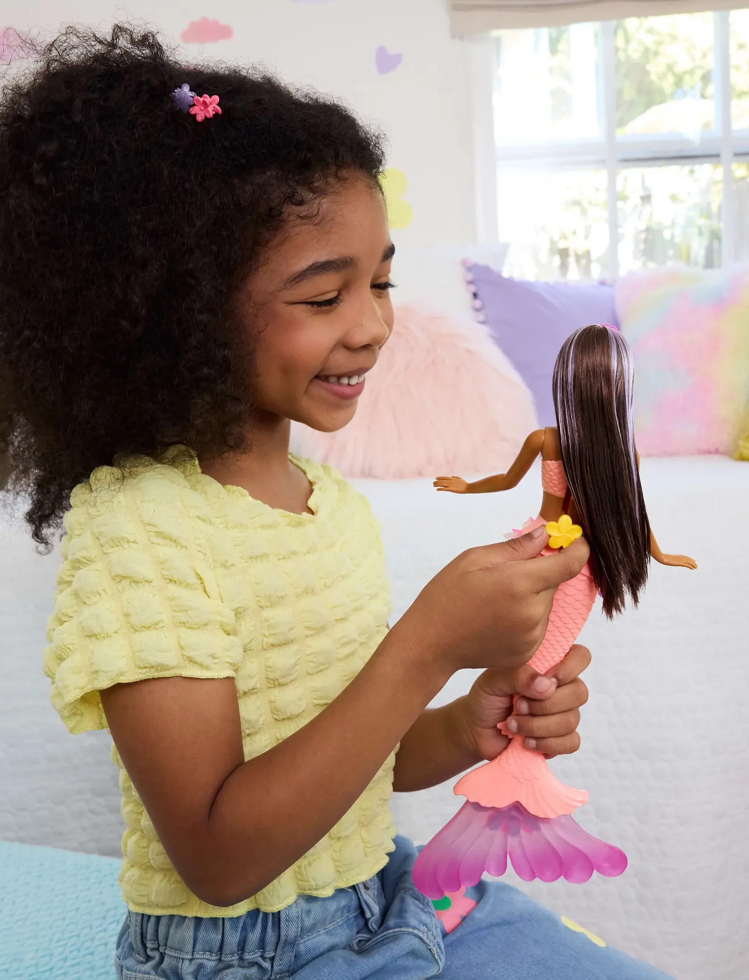 Barbie Fantasy Flower Magic Mermaid 2, One Size, Dolls & Accessories, Mehrfarbig/gemustert - Dolls, Kinder