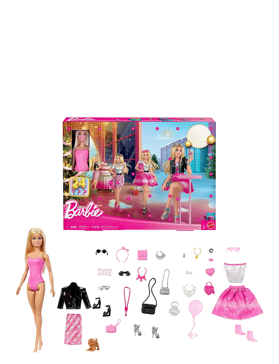 Barbie - Fashion Doll Holiday Advent Calendar with 24 Clothing and Accessory Surprises - multi color - 0