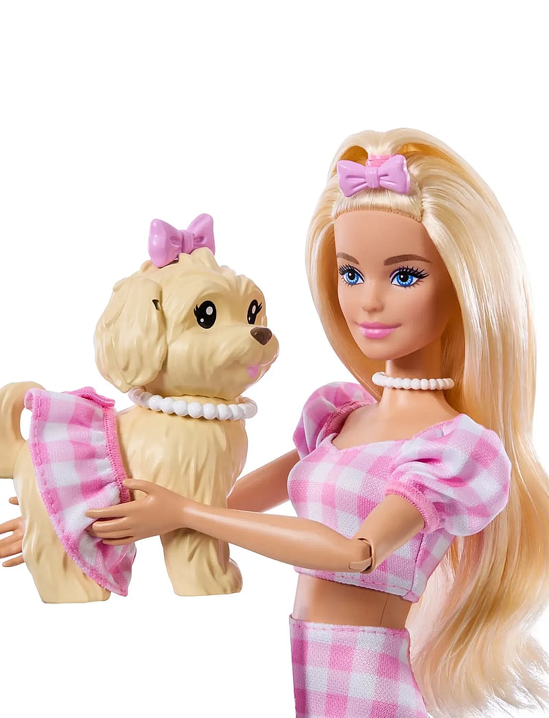 Barbie - Twinning Looks Fashion Doll with Pet Dog, Matching Pink Clothes & Accessories, Blonde - puppen - multi color - 5