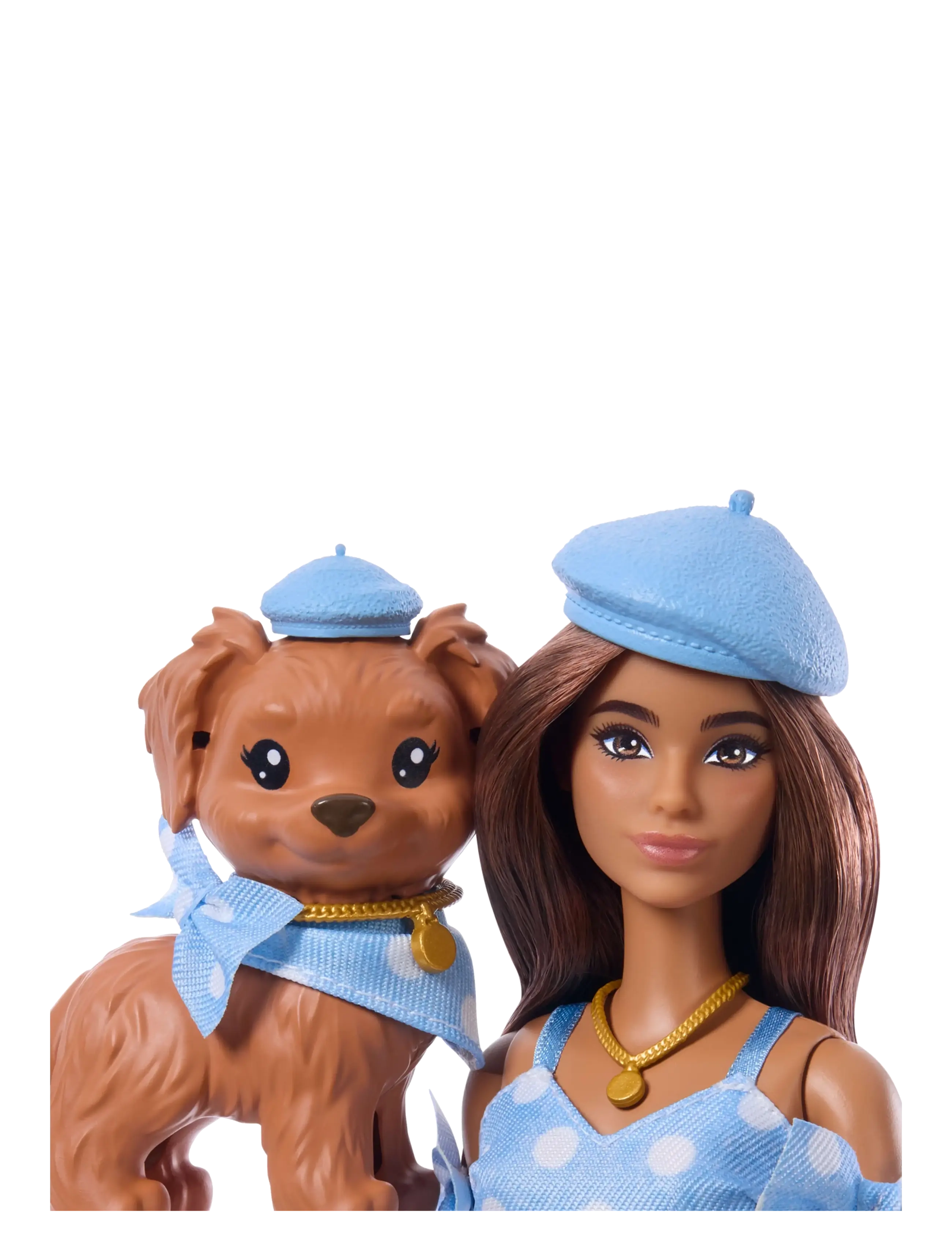 Barbie - Twinning Looks Fashion Doll with Pet Dog, Matching Blue Clothes & Accessories, Brunette - die niedrigsten preise - multi color - 4