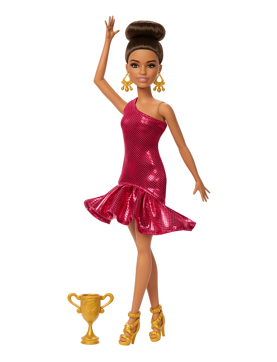 Barbie - Ballroom Dancer Fashion Doll with Brown Styled Hair, Dancing Trophy Accessory - die niedrigsten preise - multi color - 0