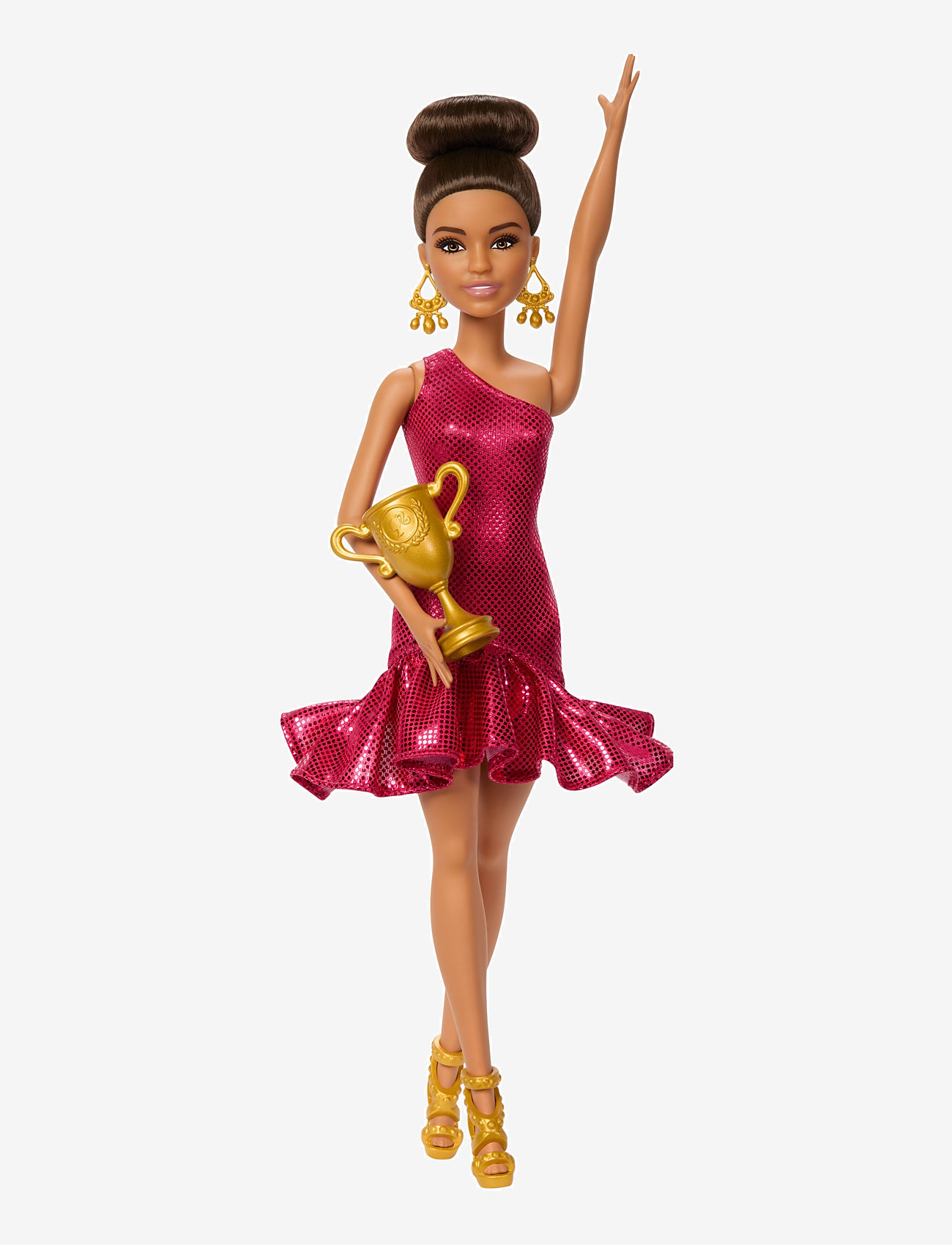 Barbie - Ballroom Dancer Fashion Doll with Brown Styled Hair, Dancing Trophy Accessory - die niedrigsten preise - multi color - 1